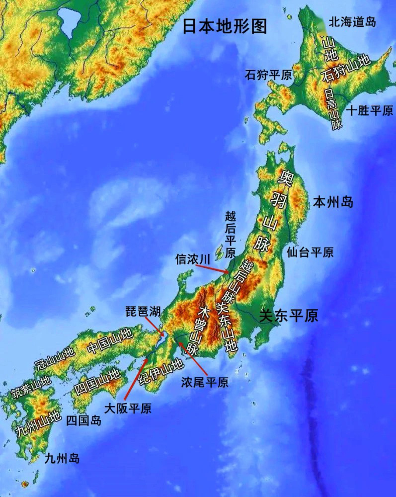 日本地理思维导图简单图片