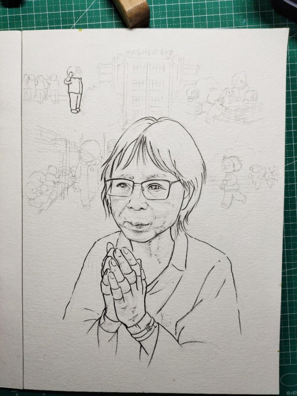 致敬张桂梅老师而画 张桂梅当选全国脱贫攻坚楷模,画心中敬佩的人