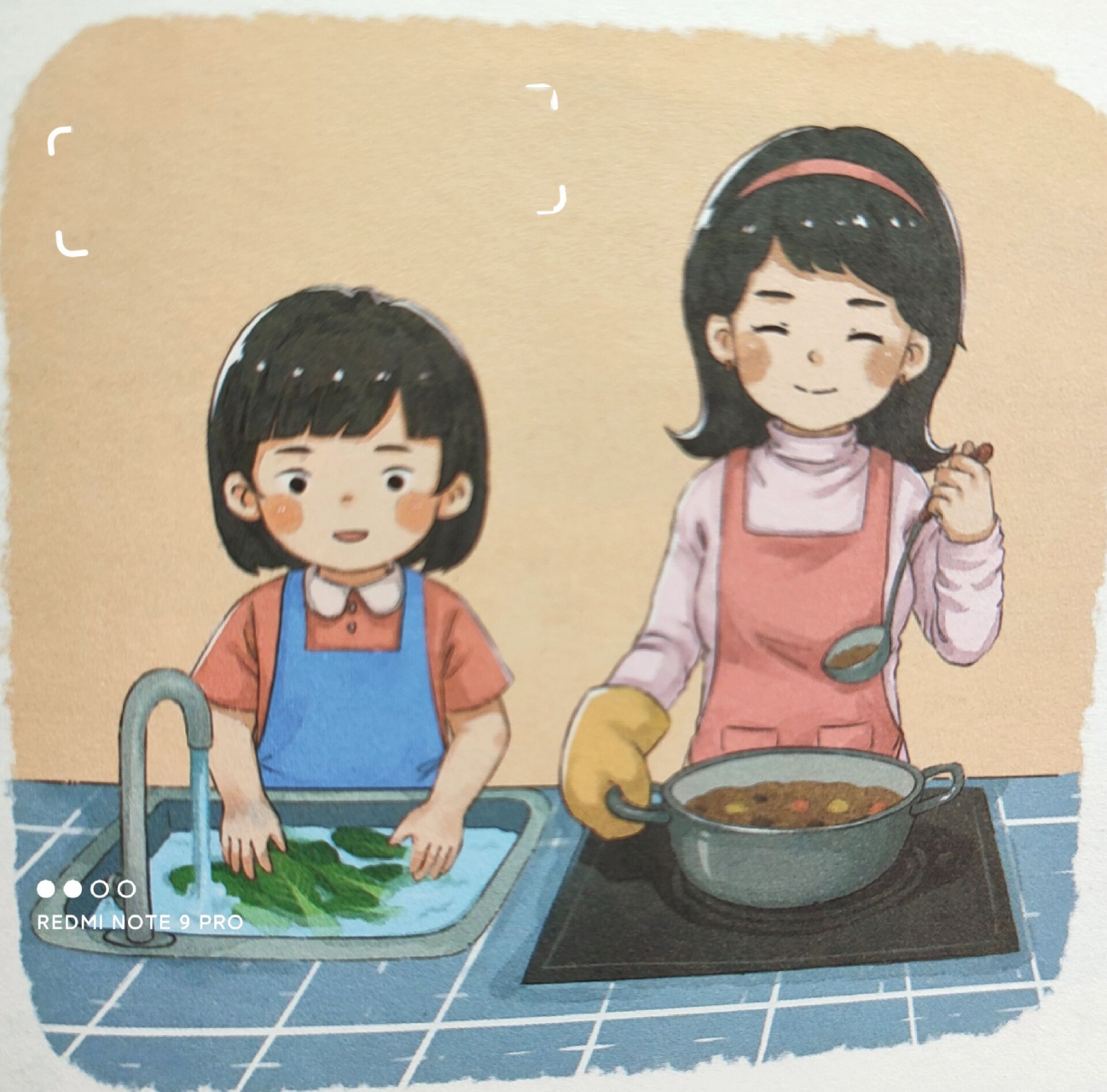 看图写话——洗菜