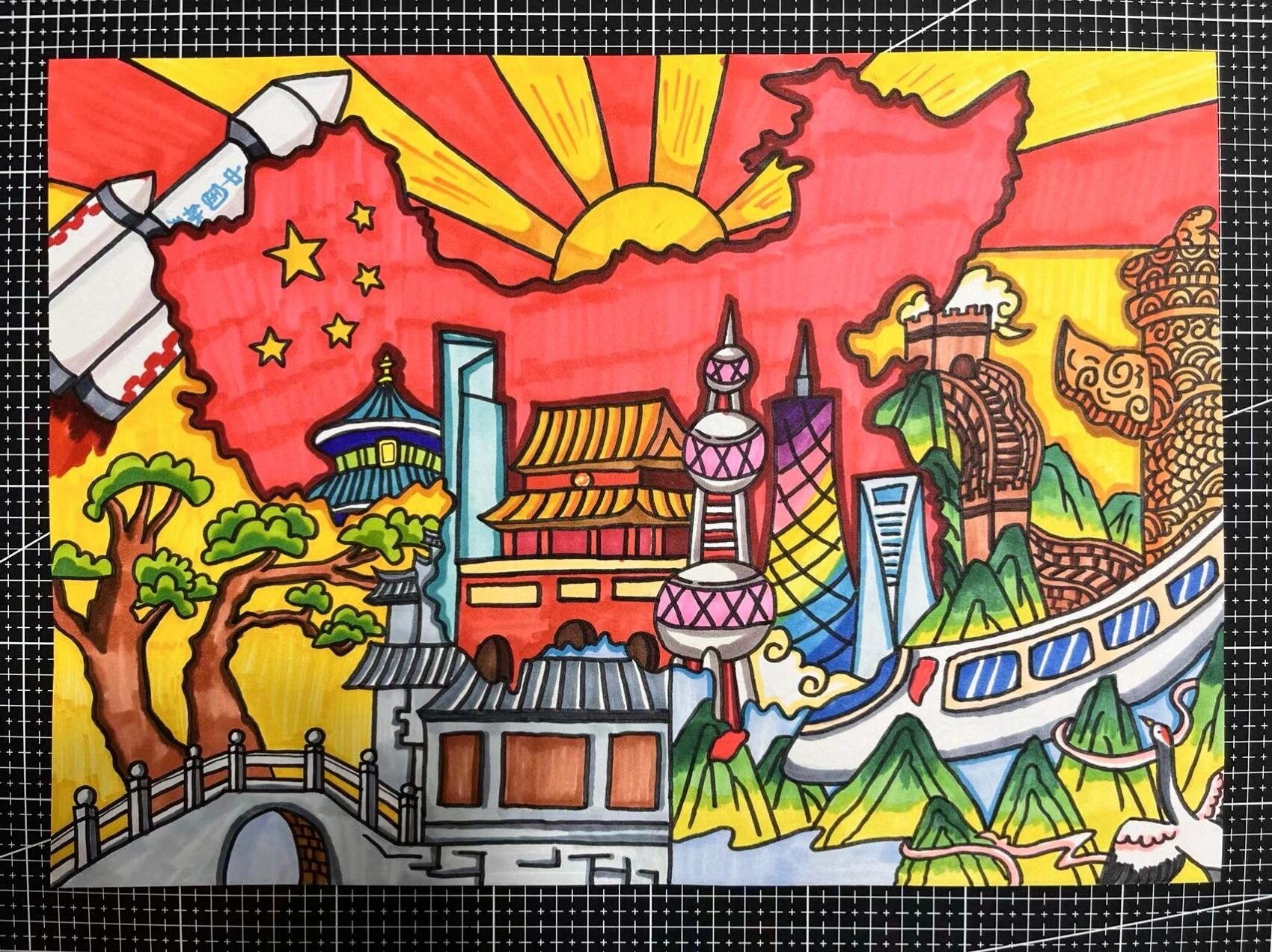 原创"美丽中国"主题画🎨 原创❗️❗️