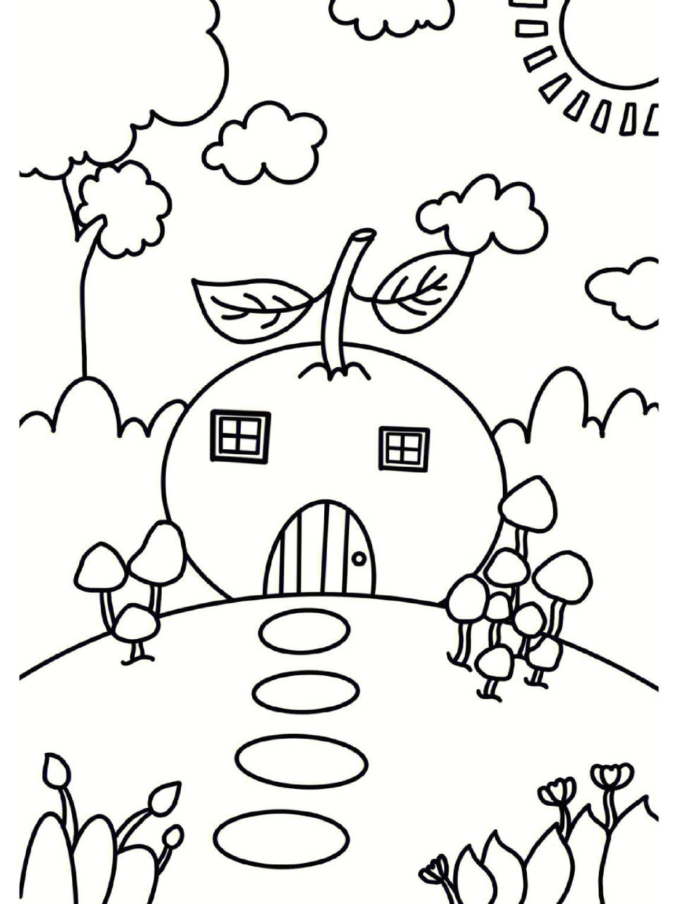 幼儿园简笔画涂色画 93直接打印