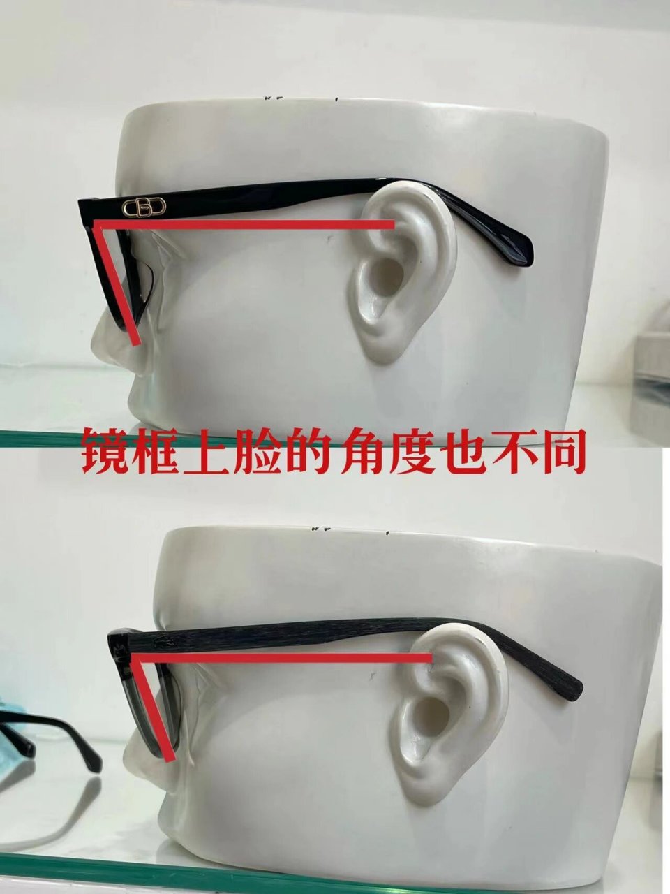 影响配镜准确性的因素之一(前倾角) 配一副清晰,舒适,持久佩戴的眼镜.