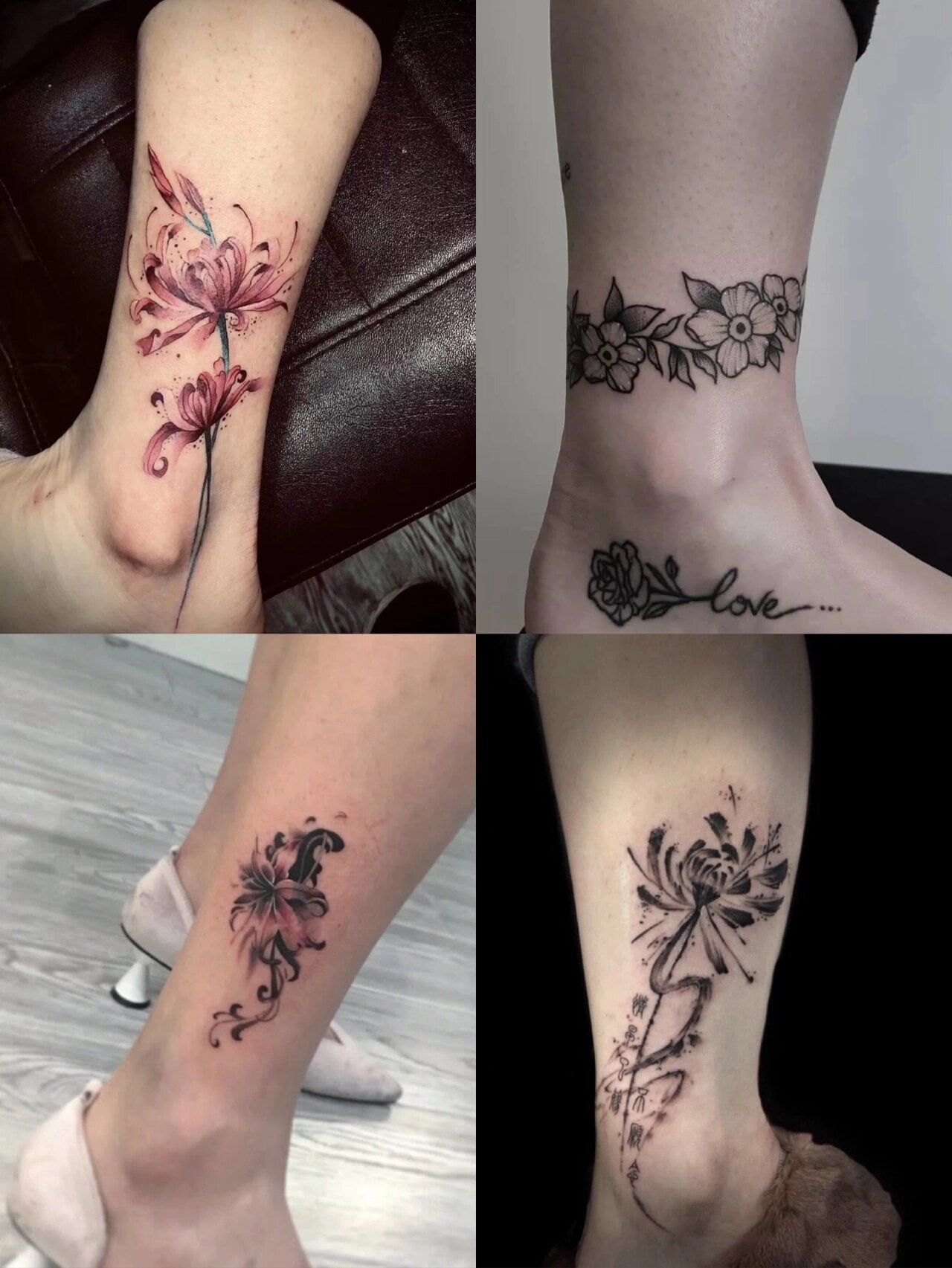 适合脚上的纹身,脚踝纹身