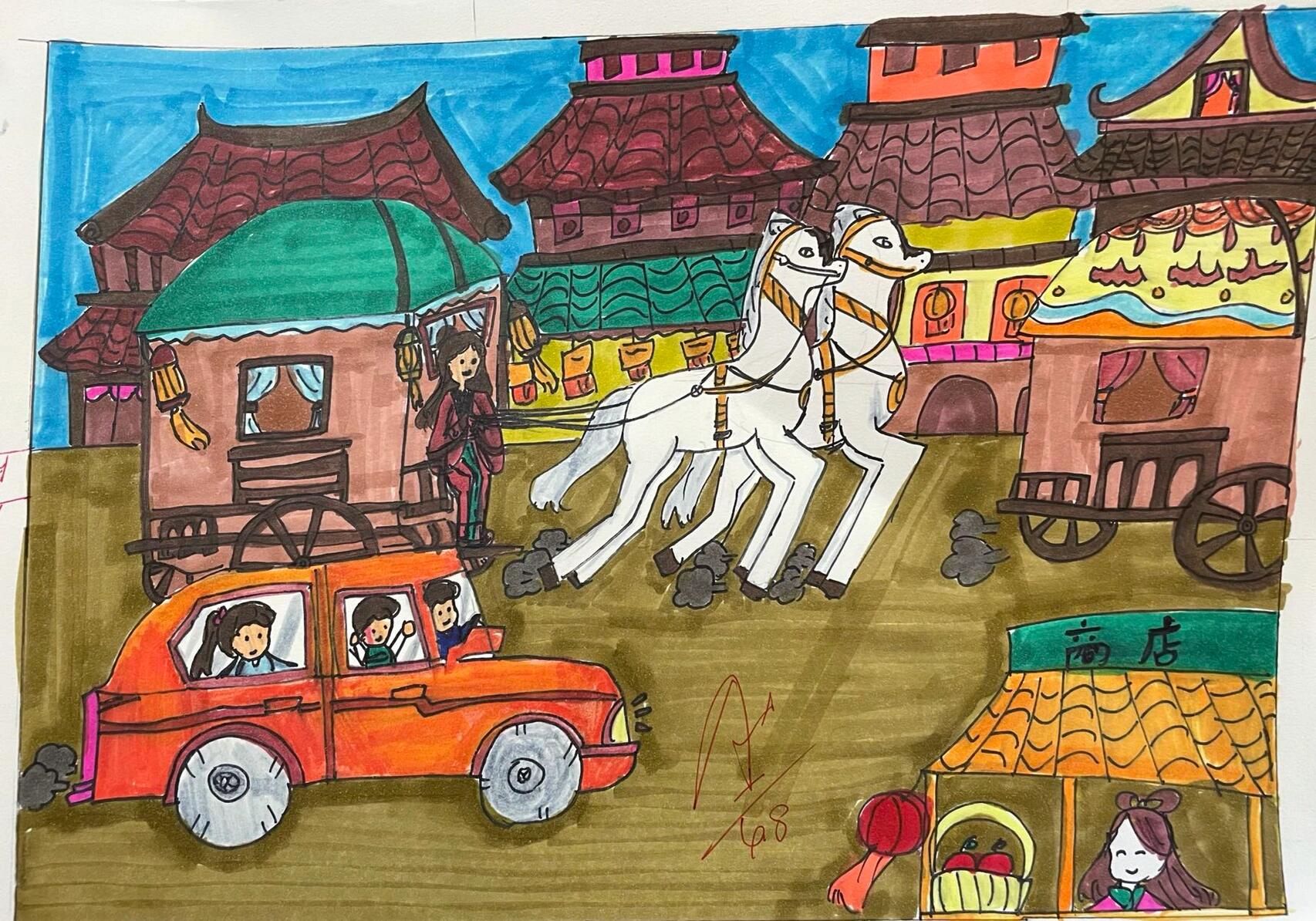 回到古代画美术图片