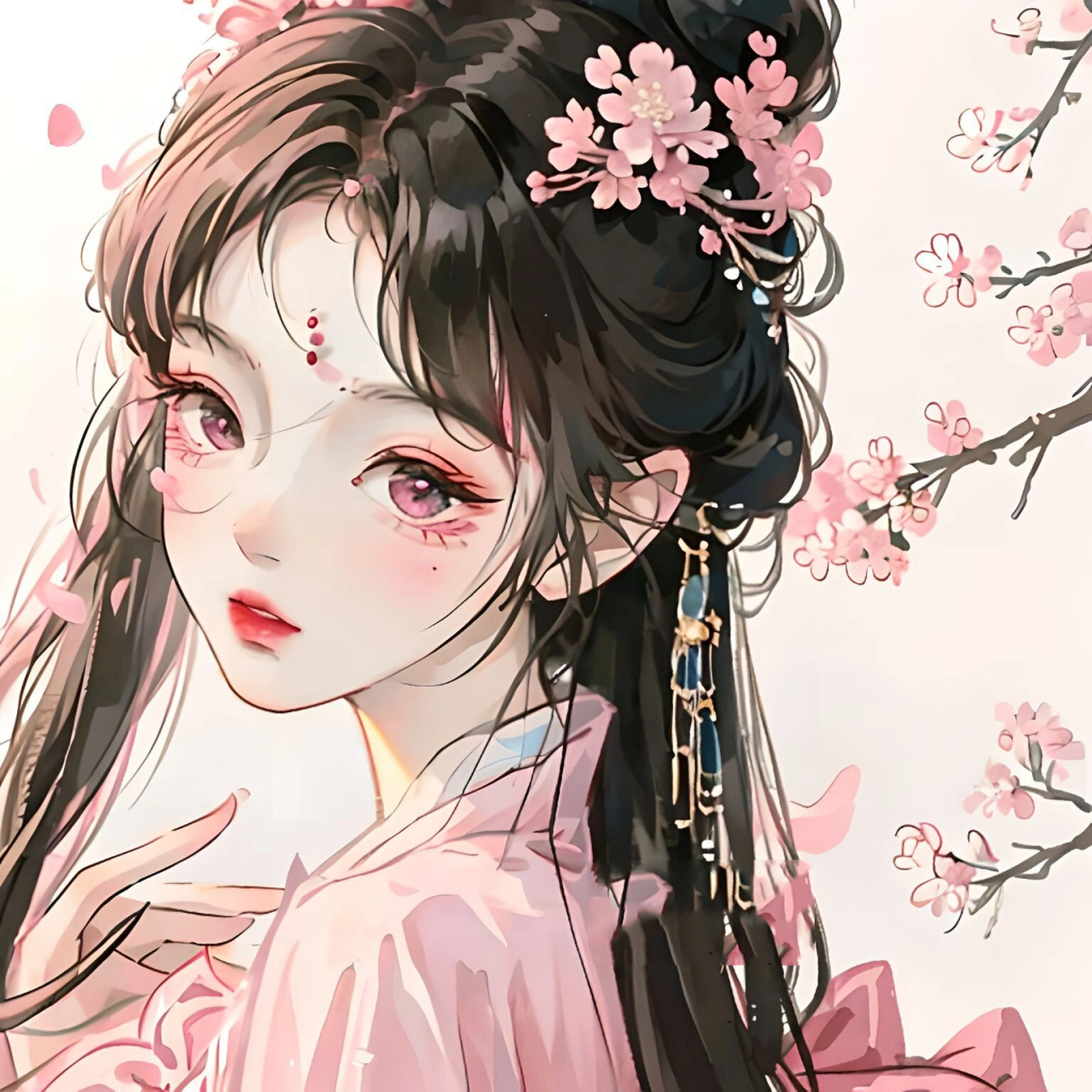 古风头像|气质温婉的樱花美人