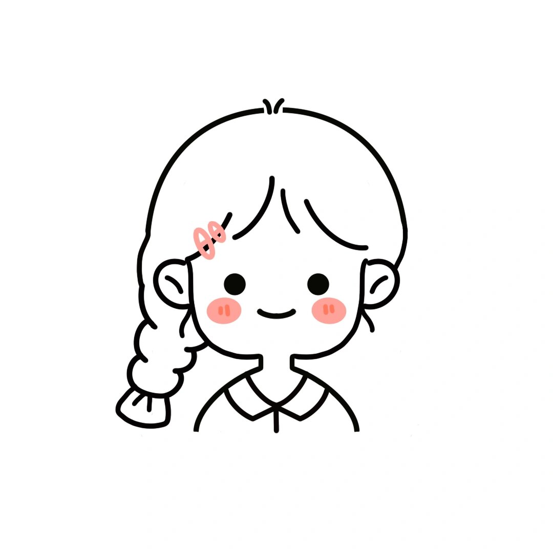 简笔画女孩头像分享 | 卡通人物