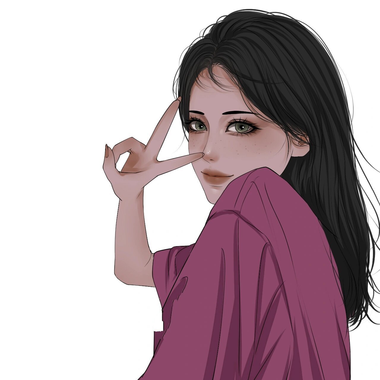 高冷女生漫画头像 氛围感头像 女生头像 男生头像 情侣头像 手绘头像