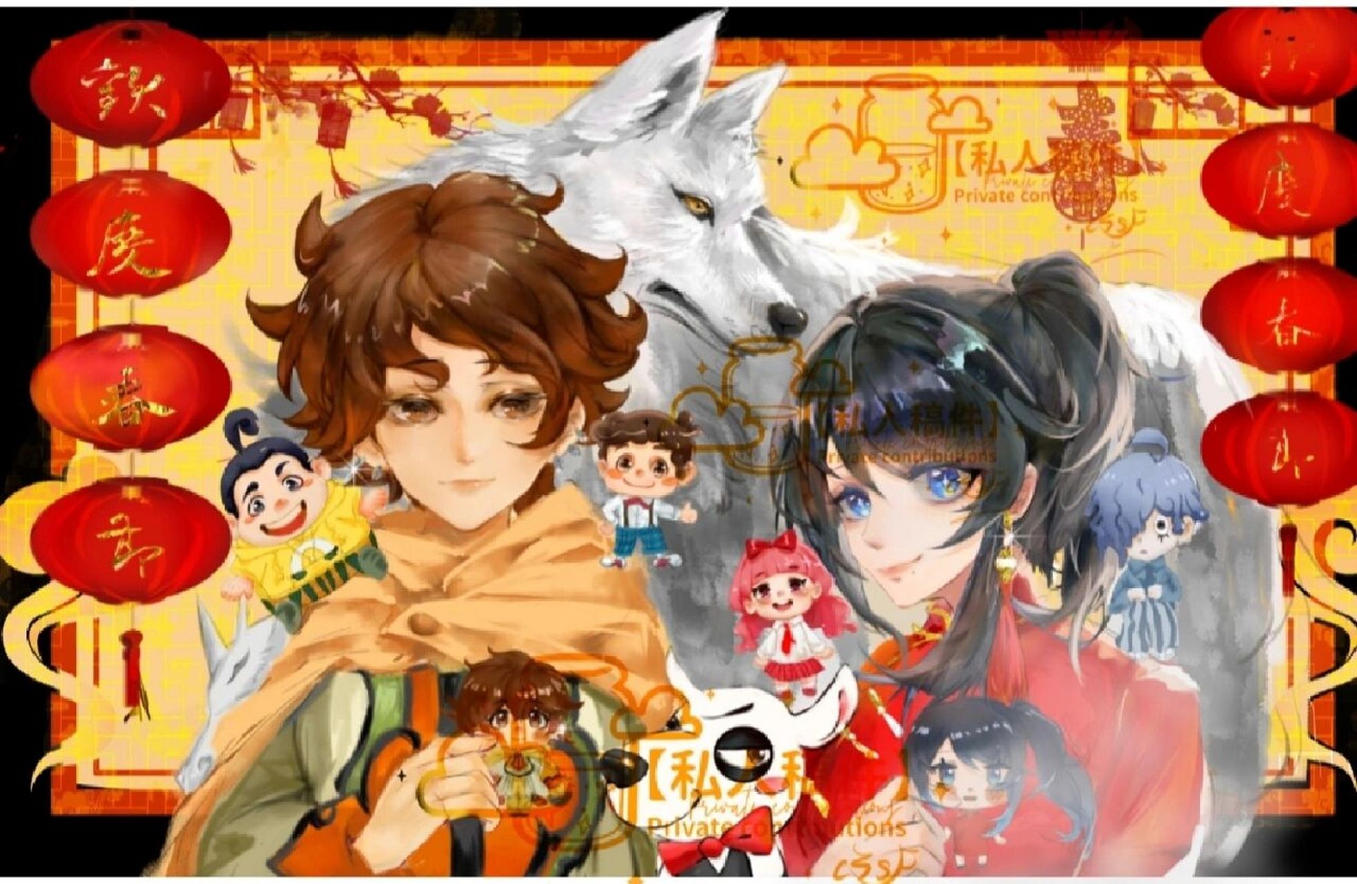 《查理九世》唐晓翼双人上色稿 120的带背景上色稿一位