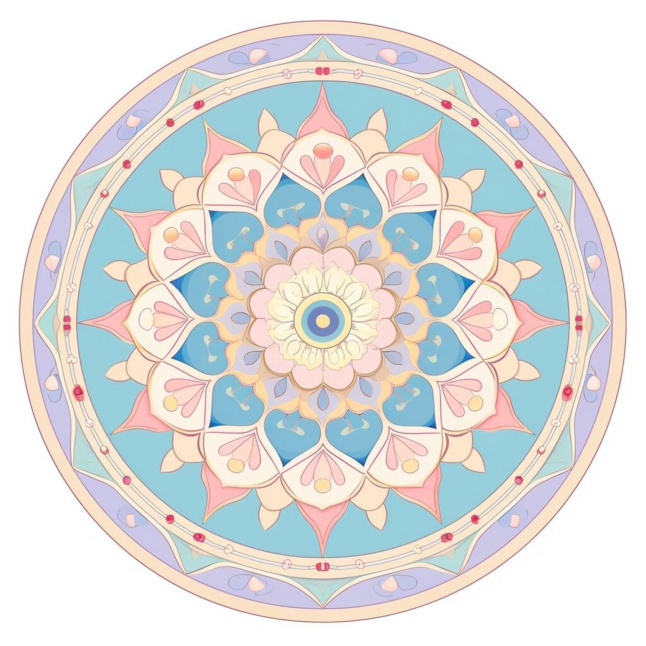 中国传统图案设计:)曼陀罗纹样设计  曼陀罗(mandala)图案起源于印度