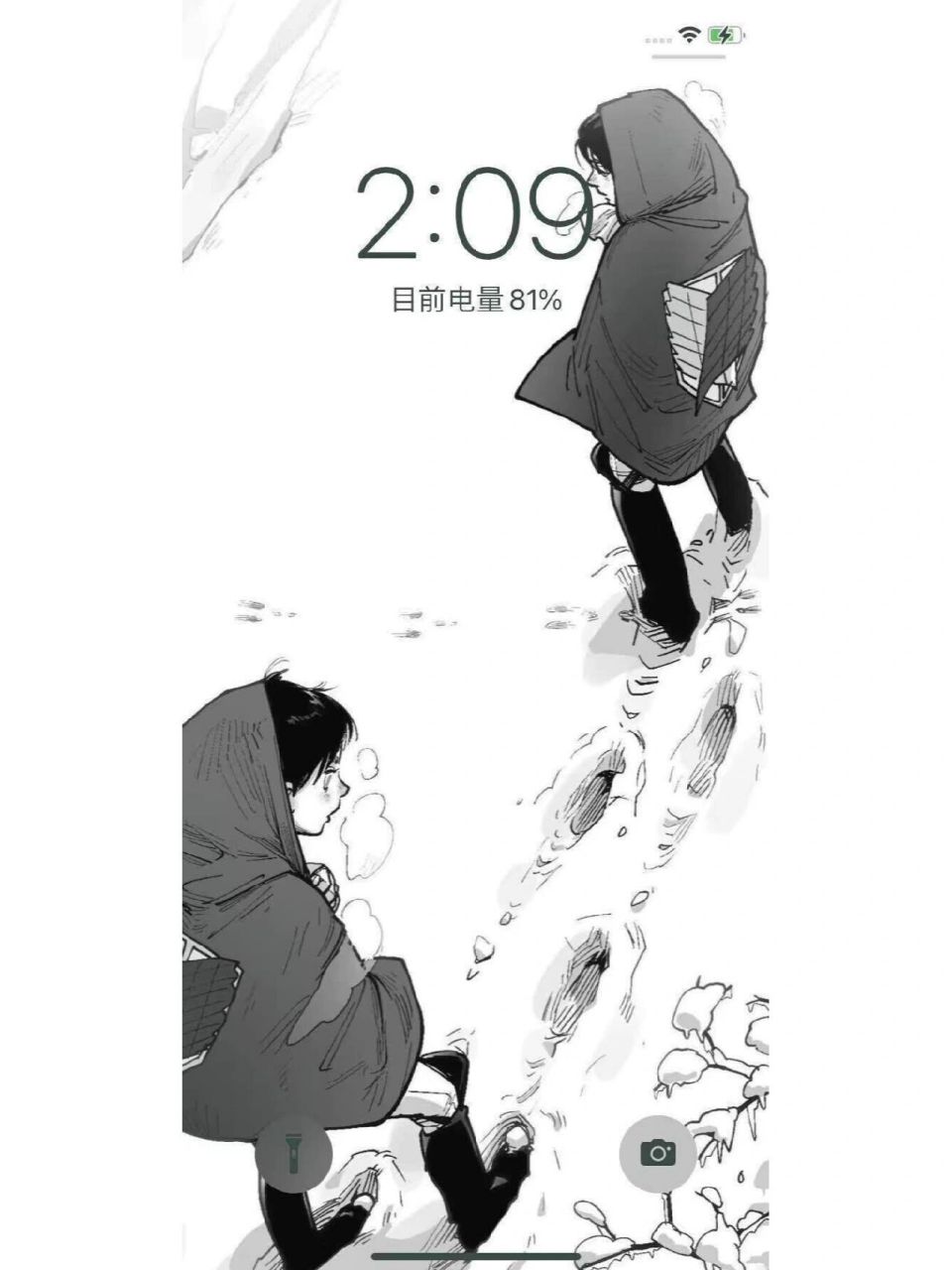 情侣壁纸#黑白动漫壁纸 10.10黑白锁屏这组真的绝绝子!