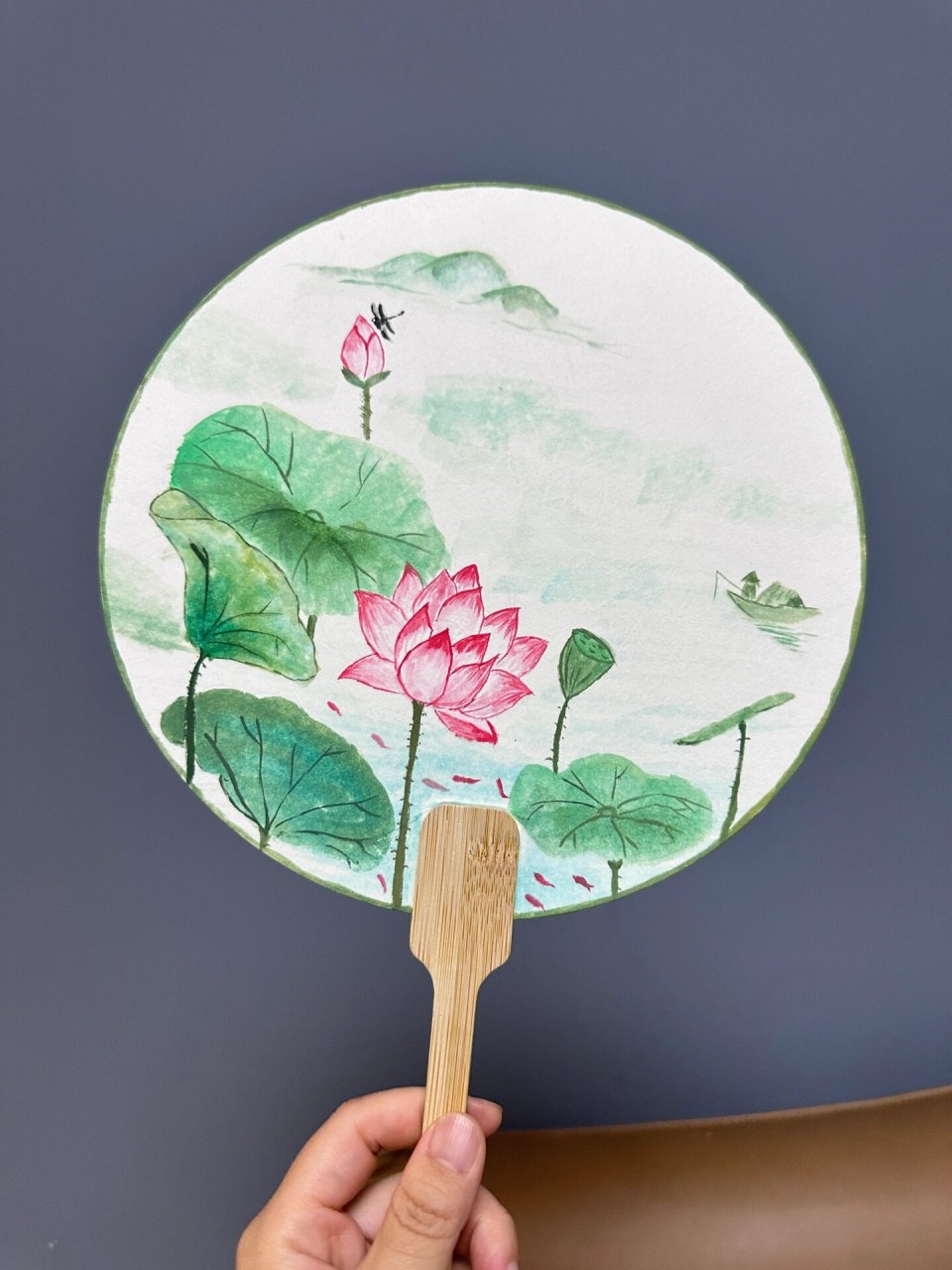 古诗词扇子画《小池》