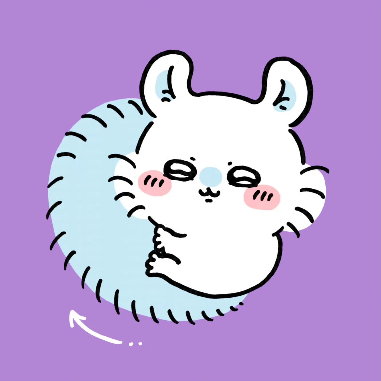 chiikawa飞鼠momonga坏坏可爱头像表情包 紫色小飞鼠momonga 小坏坏