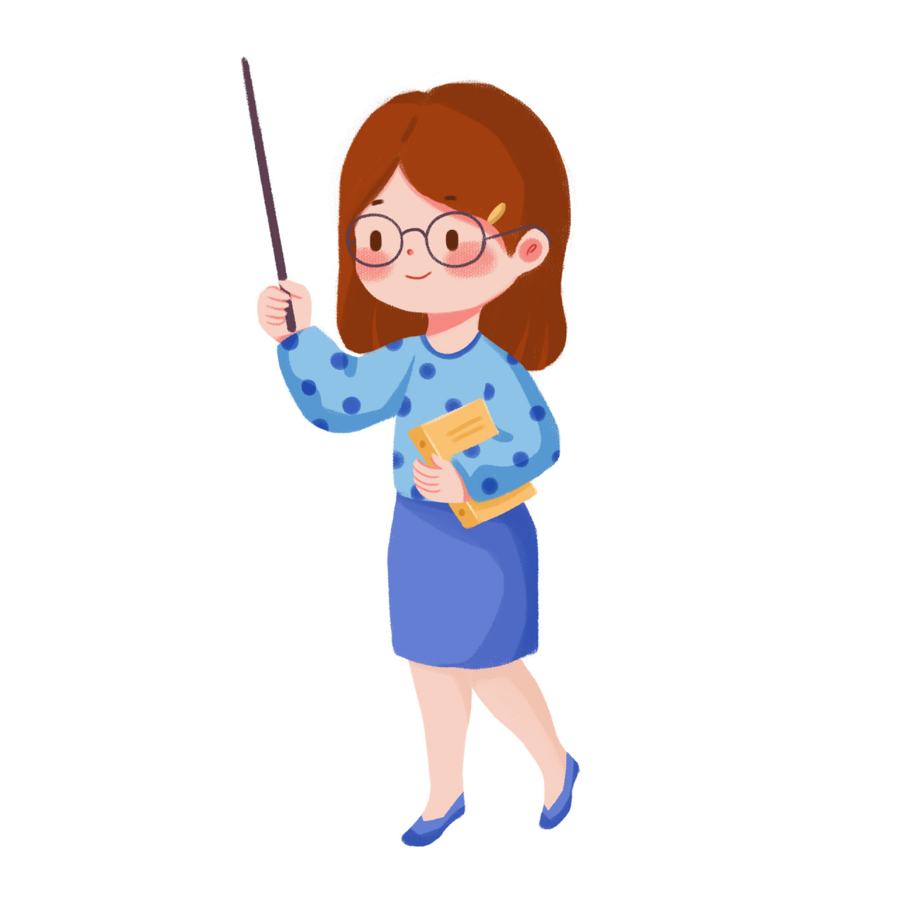 今日素材9615  99996993 敲黑板手绘卡通教师老师人物