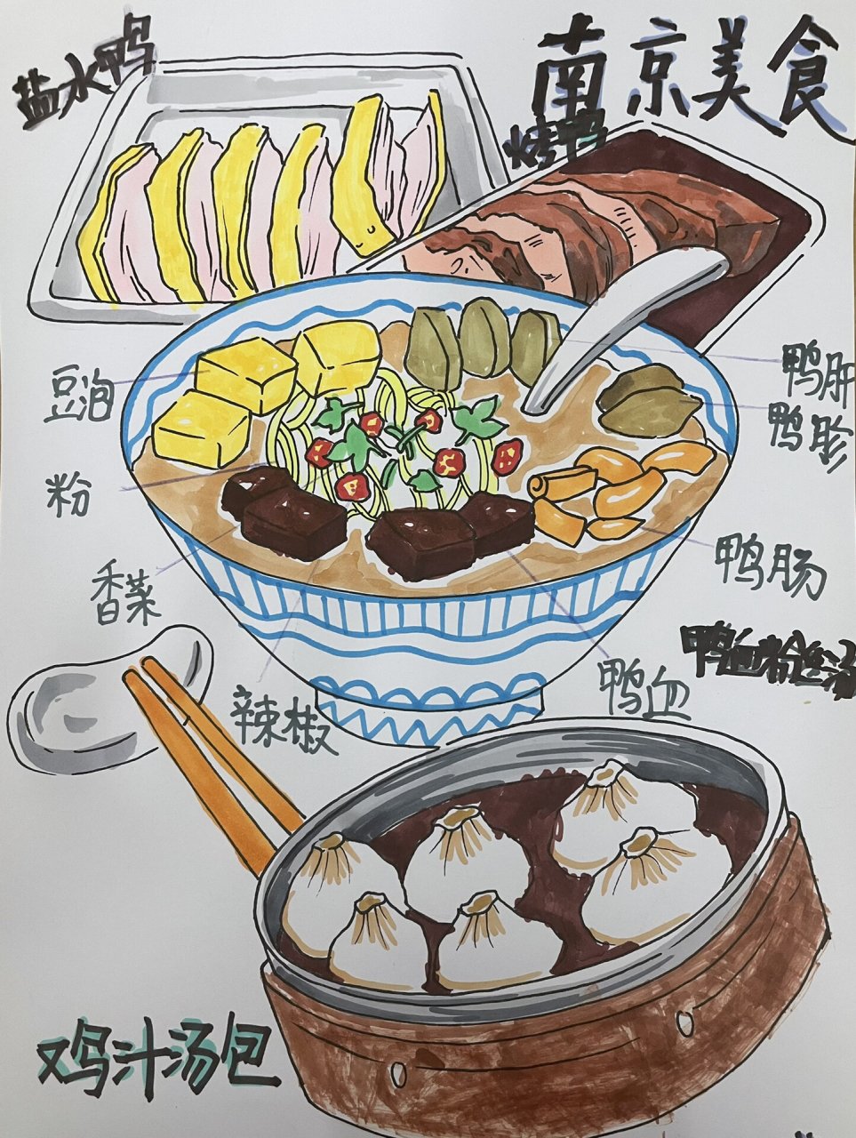 吹吹颐和路的晚风,看看玄武湖,吃碗鸭血粉丝汤,再斩半只鸭子哎