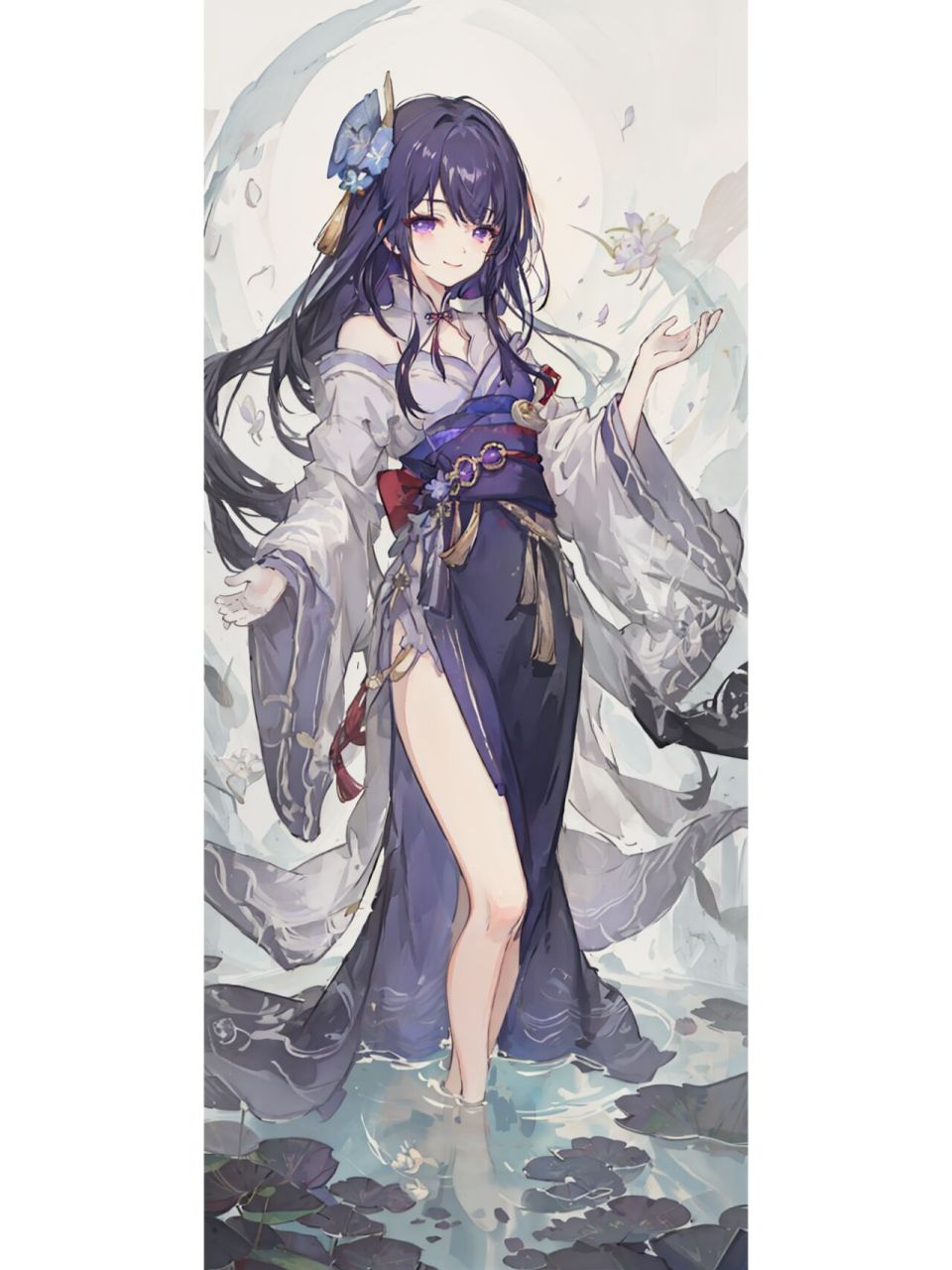 雷神雷电将军-水墨风壁纸 雷电将军青春版の の 	 02020202