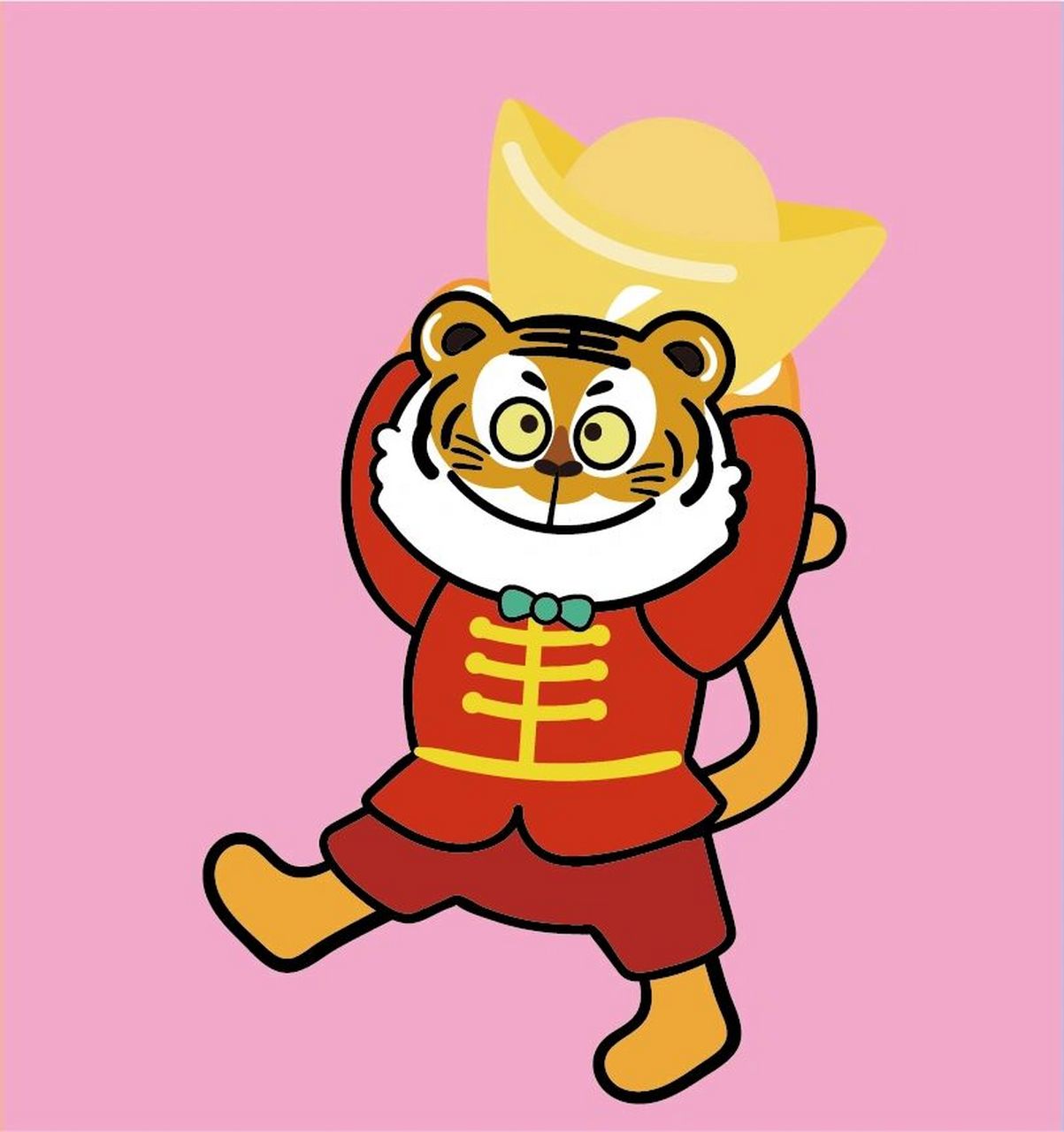 小老虎卡通可爱形象ip 表情包 哆啦虎——微信表情包可下载 谢谢喜欢