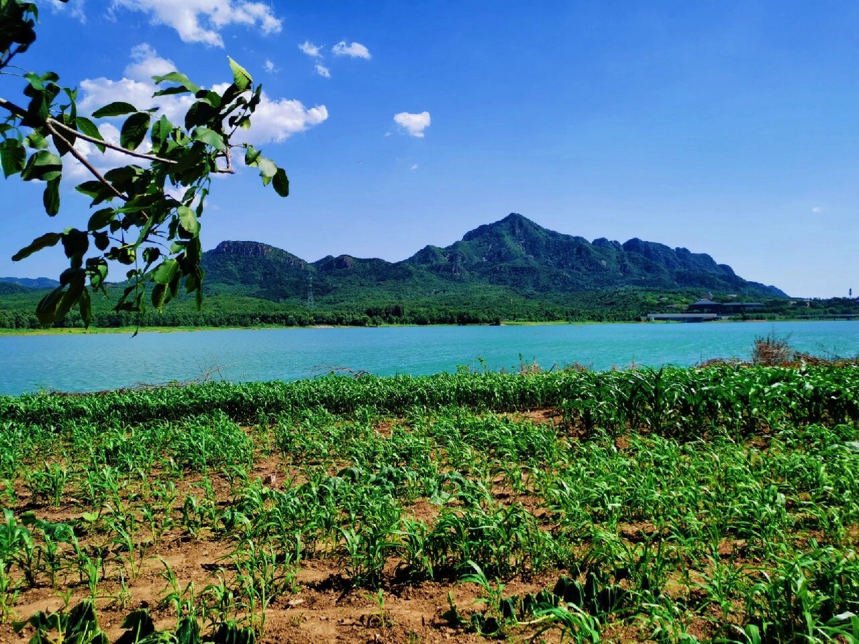 平谷大山里的超美水库 仿佛一块神圣净土 邂逅了那抹蓝绿的水库,见到