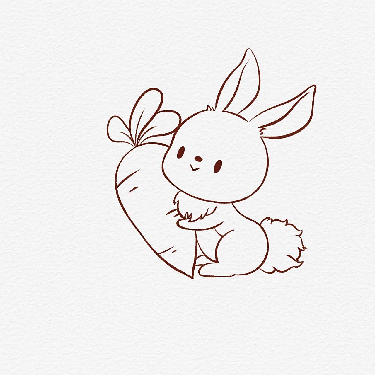 【简笔画·03】爱吃胡萝卜的小白兔92