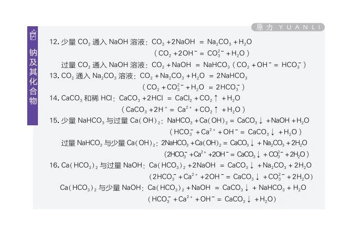 一起学习 钠与氯的那些化学方程式