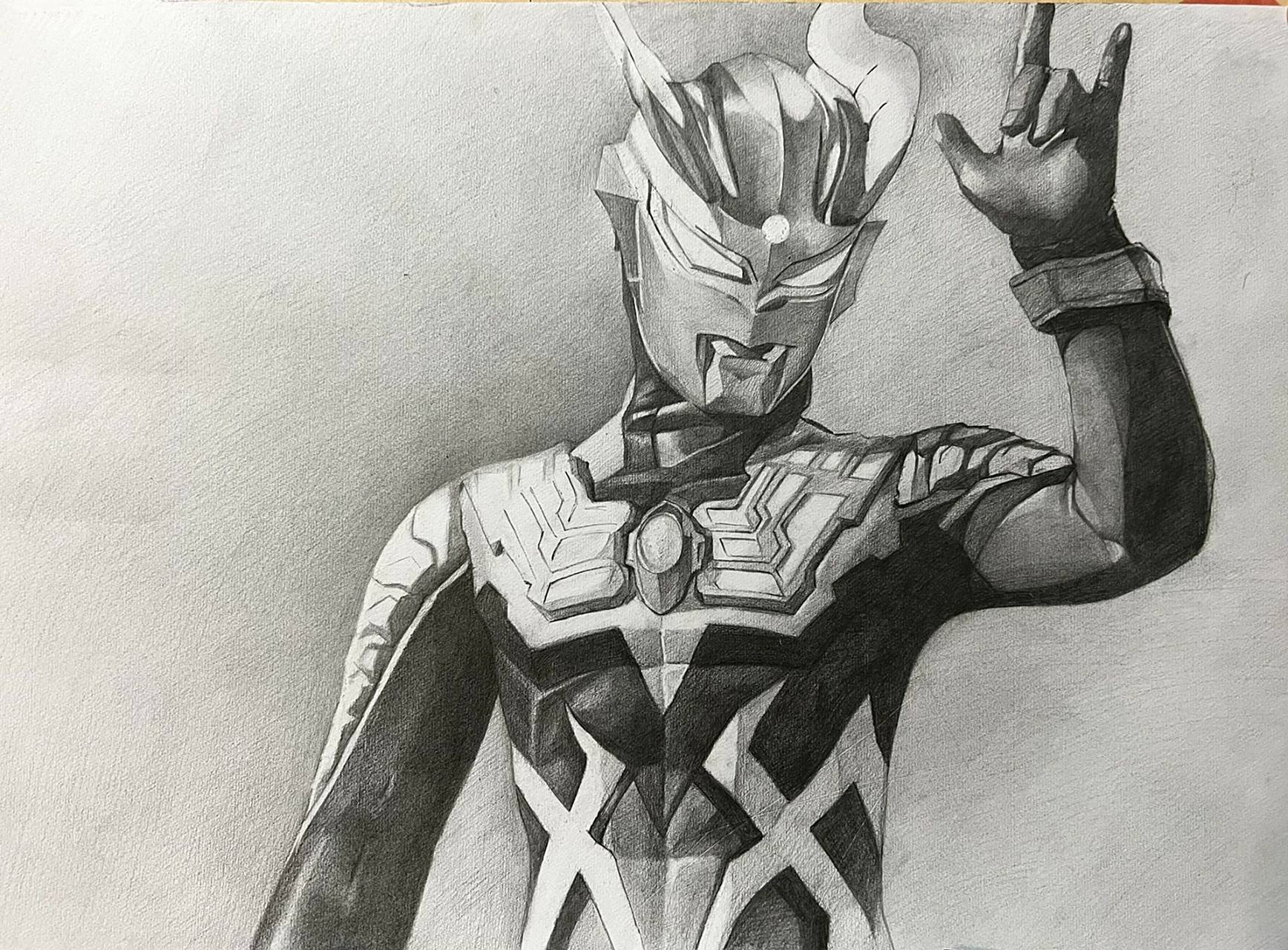 铅笔7315画一个赛罗奥特曼 铅笔7315画一个赛罗奥特曼