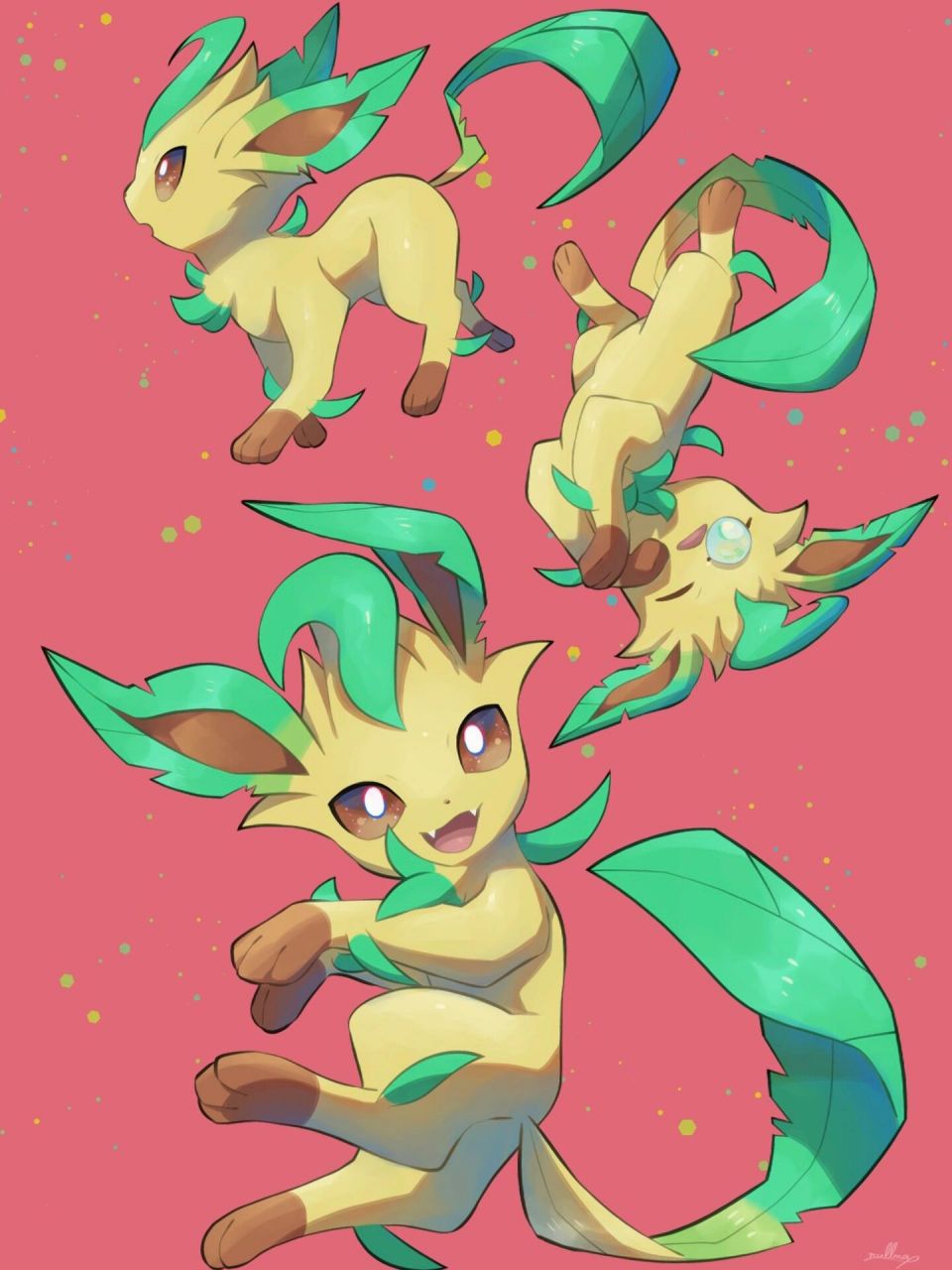 宝可梦插画分享·165|伊布家族の悠闲假期7315 sr: 画师0815