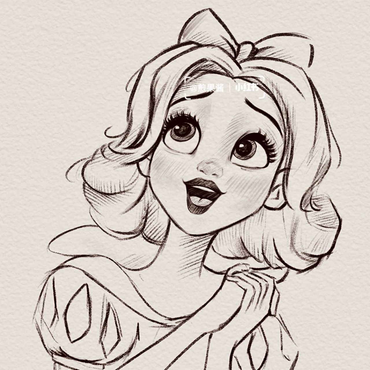 铅笔线稿卡通人物练习8215 没更新的日子都在忙着画客稿喔～ 画画