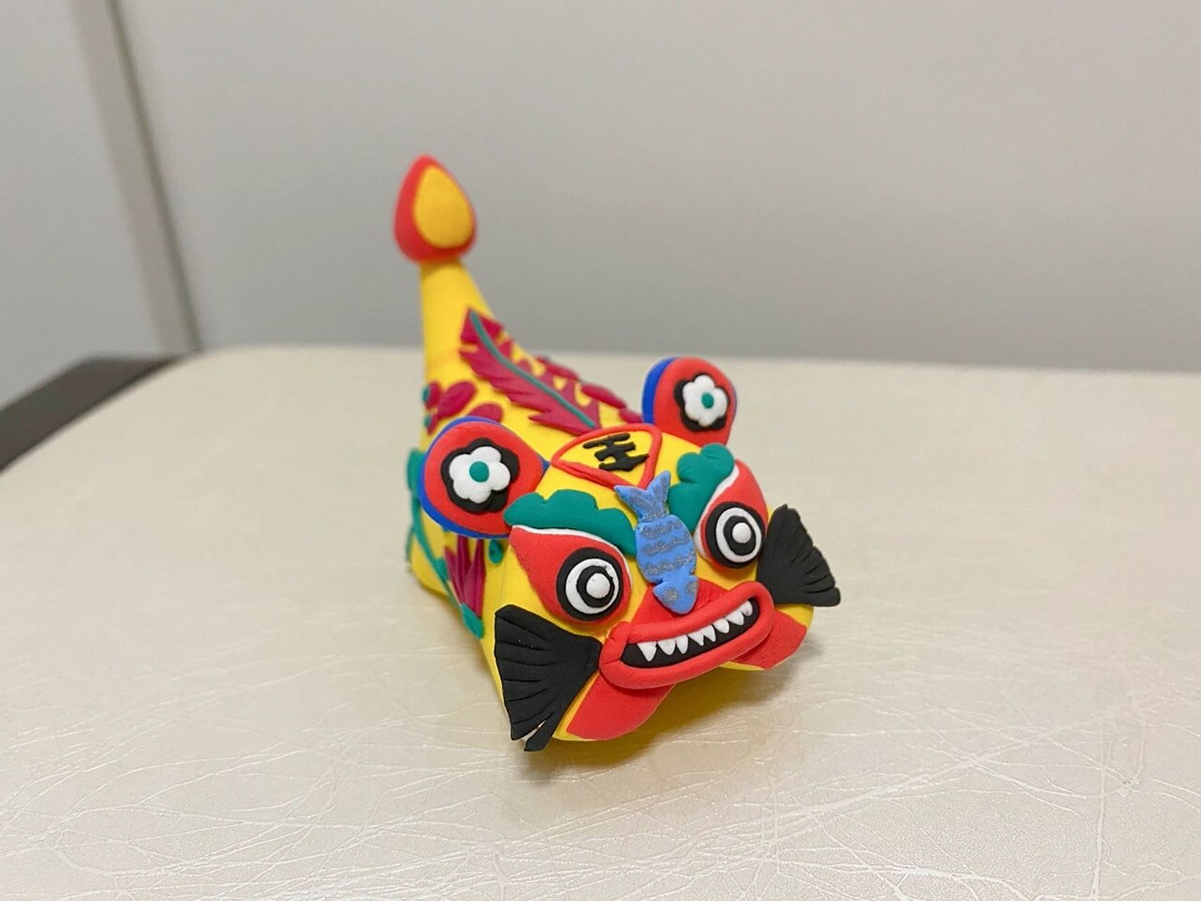 黏土作品布老虎 最近捏黏土捏上瘾了 有空的时候就捏一点 终于完成了