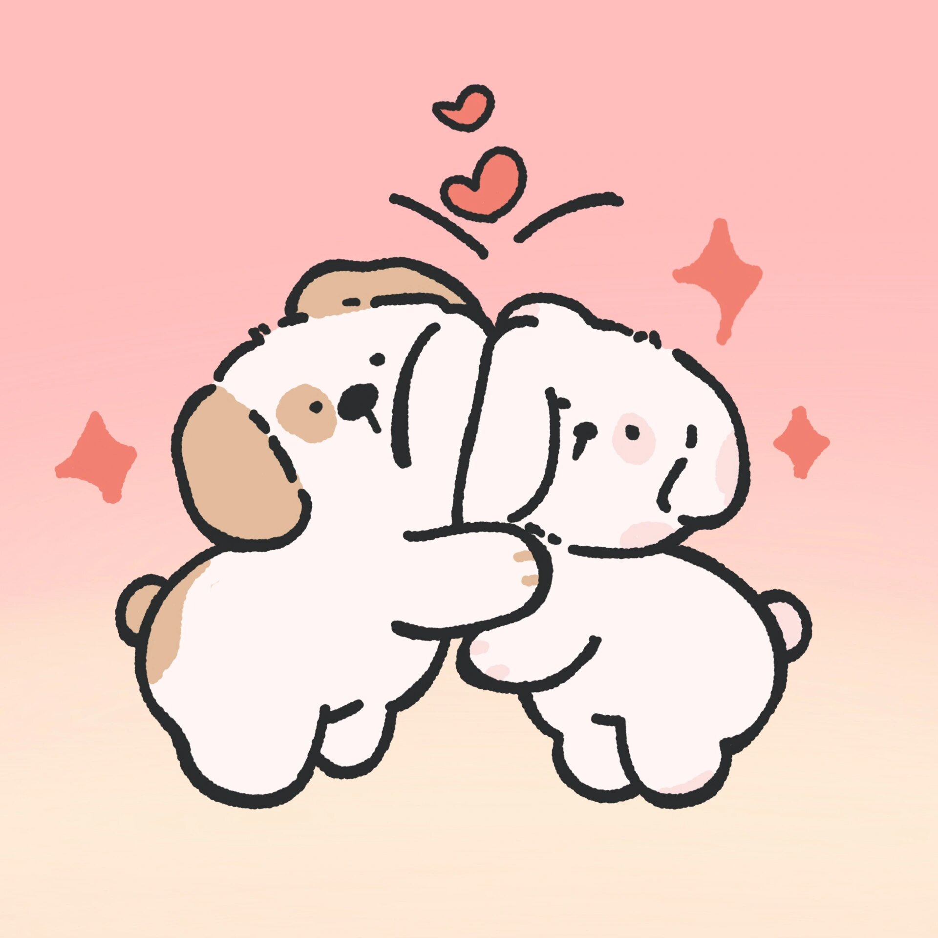 情侣头像|贴贴 每时每刻都想贴贴耶