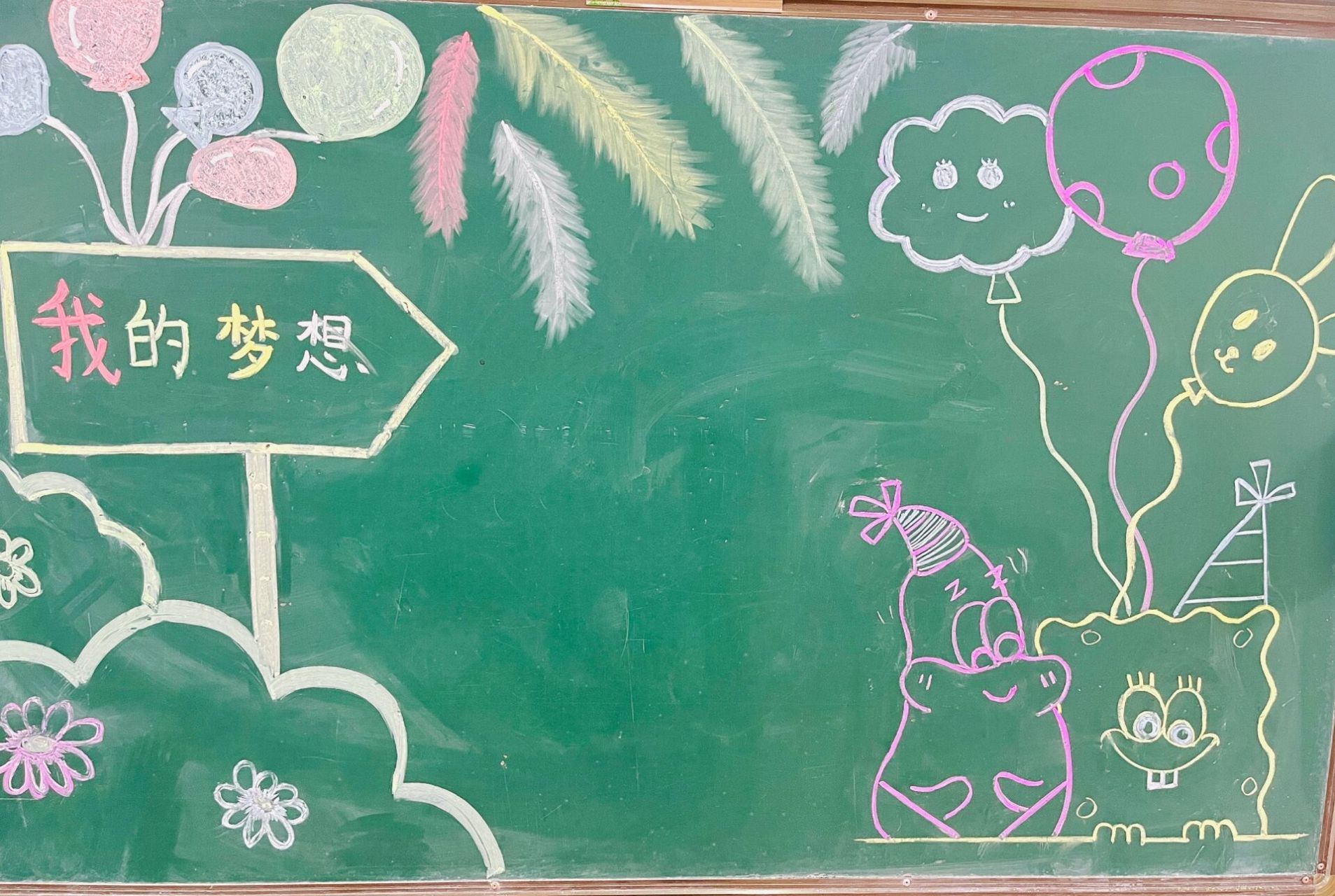 毕业黑板报  我的梦想… 	 (借鉴77东凑西凑别人的美图画)