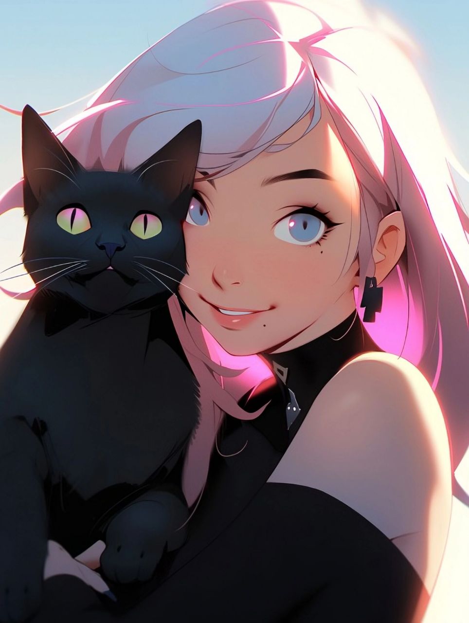 黑猫特辑|氛围感女生头像 7715世事千帆过,前方终会是温柔和月光.