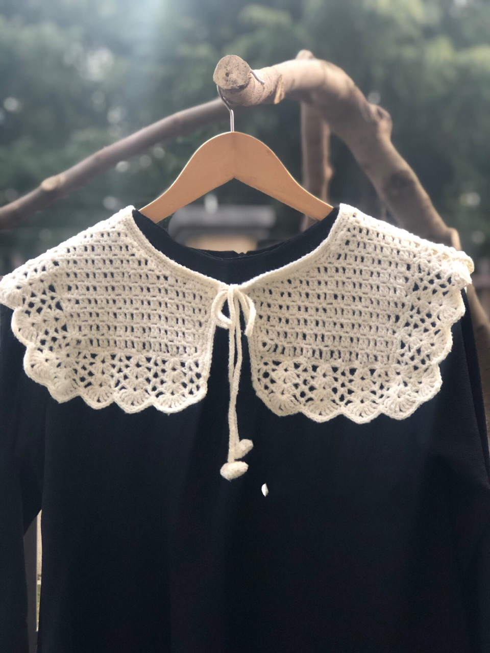 简单实用的假领子(附图解) 钩针:2.