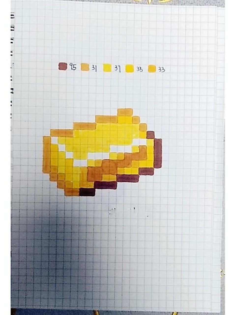 我的世界像素画——金锭 金灿灿的