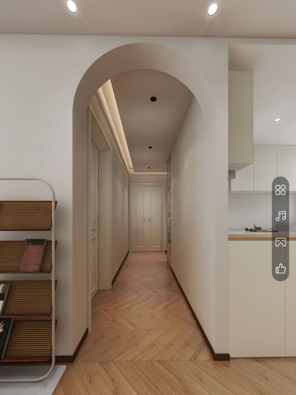 太好看了 #过道设计# #走廊设计# #悬浮吊顶# #室内设计