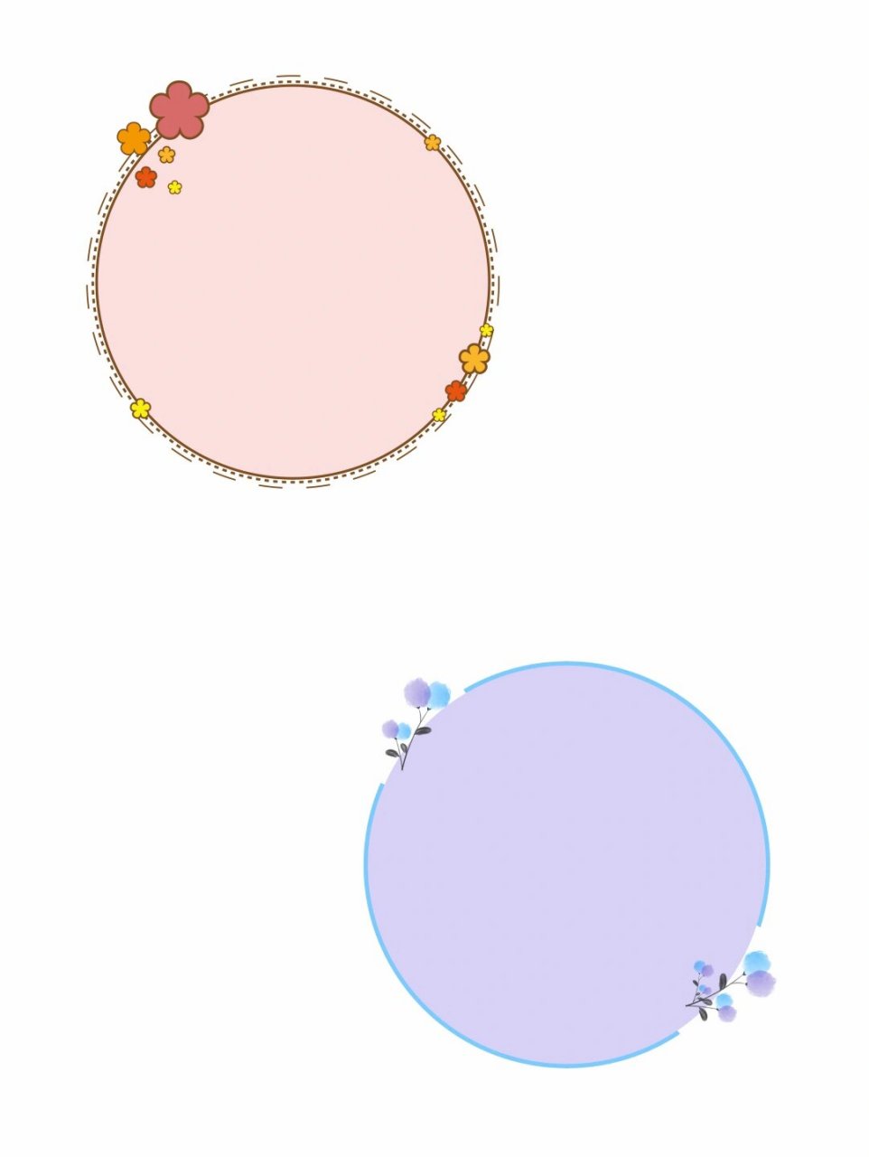 手绘花朵边框,让你的设计充满艺术气息96 手绘清新花朵边框,独特而