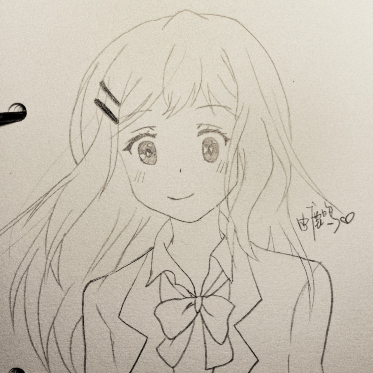 一起画画|动漫人物(附过程) 不在一起的日子 也要每天开心