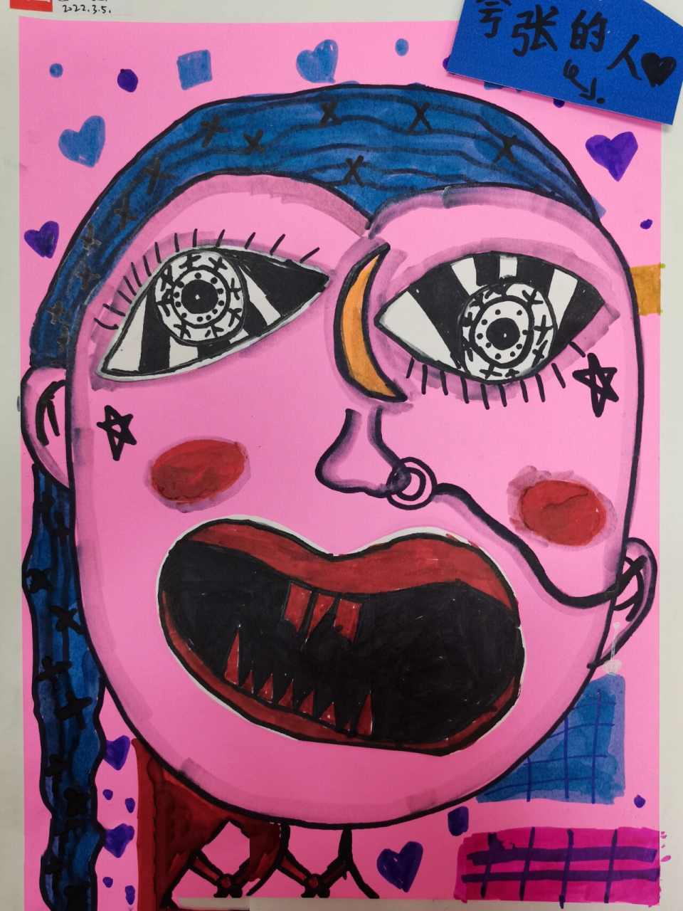 夸张的人(7-9岁创意儿童画) 课题《夸张的人》 教学目的 1:了解人物