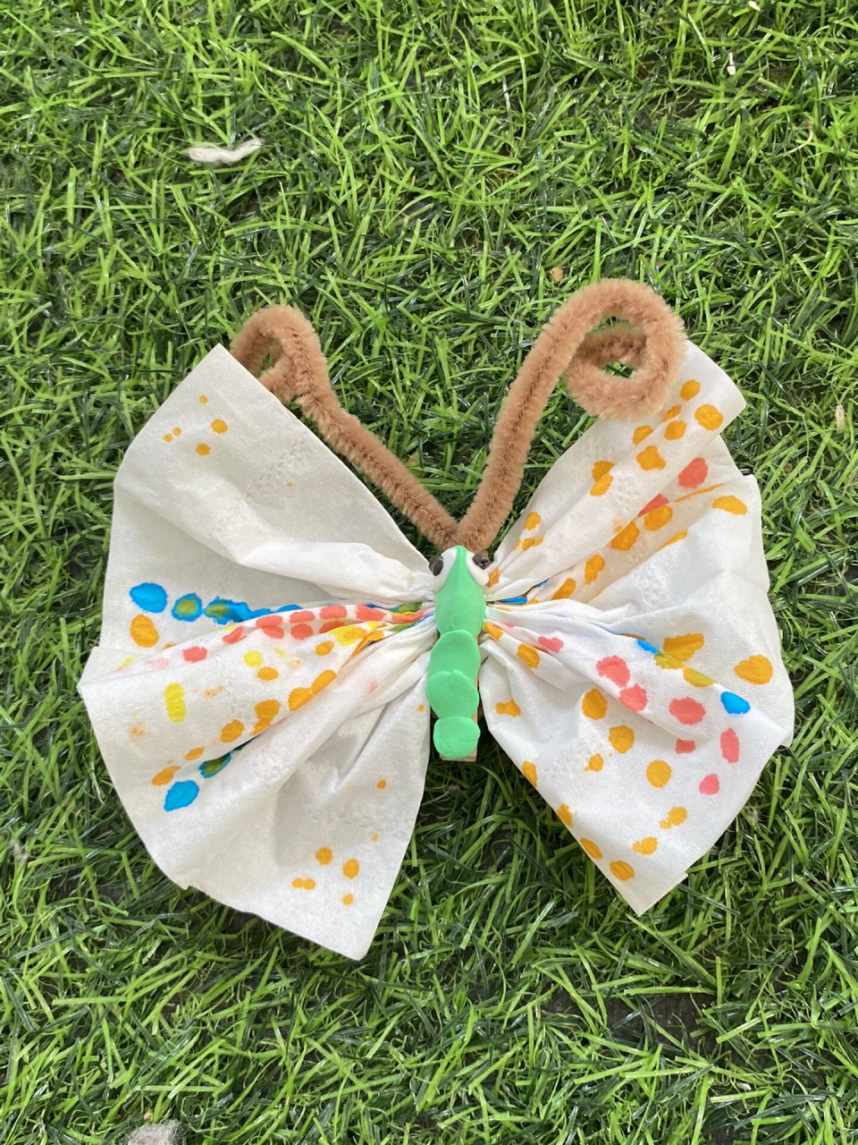 春天来啦 用餐巾纸做美丽的蝴蝶