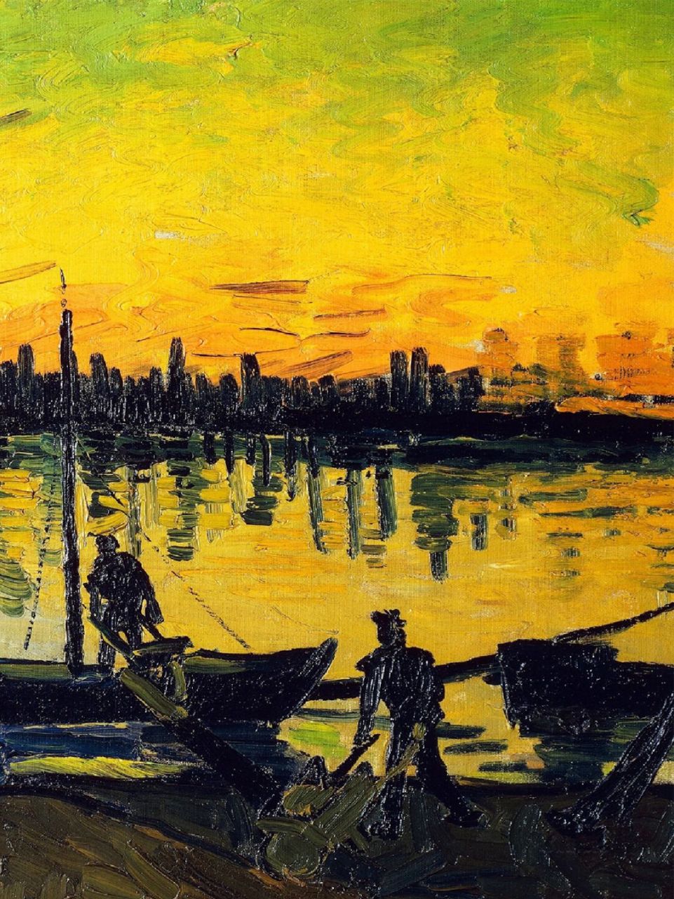 你知道梵高的画作有哪些——第14幅 98名       字:《煤驳船》 94