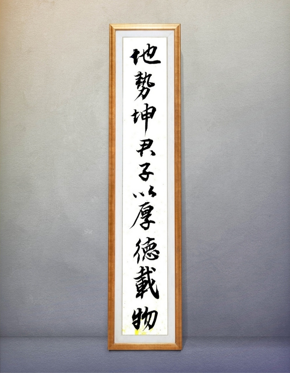 地势坤君子以厚德载物,行书,书法分享 大意:人有聪明和愚笨,就如同