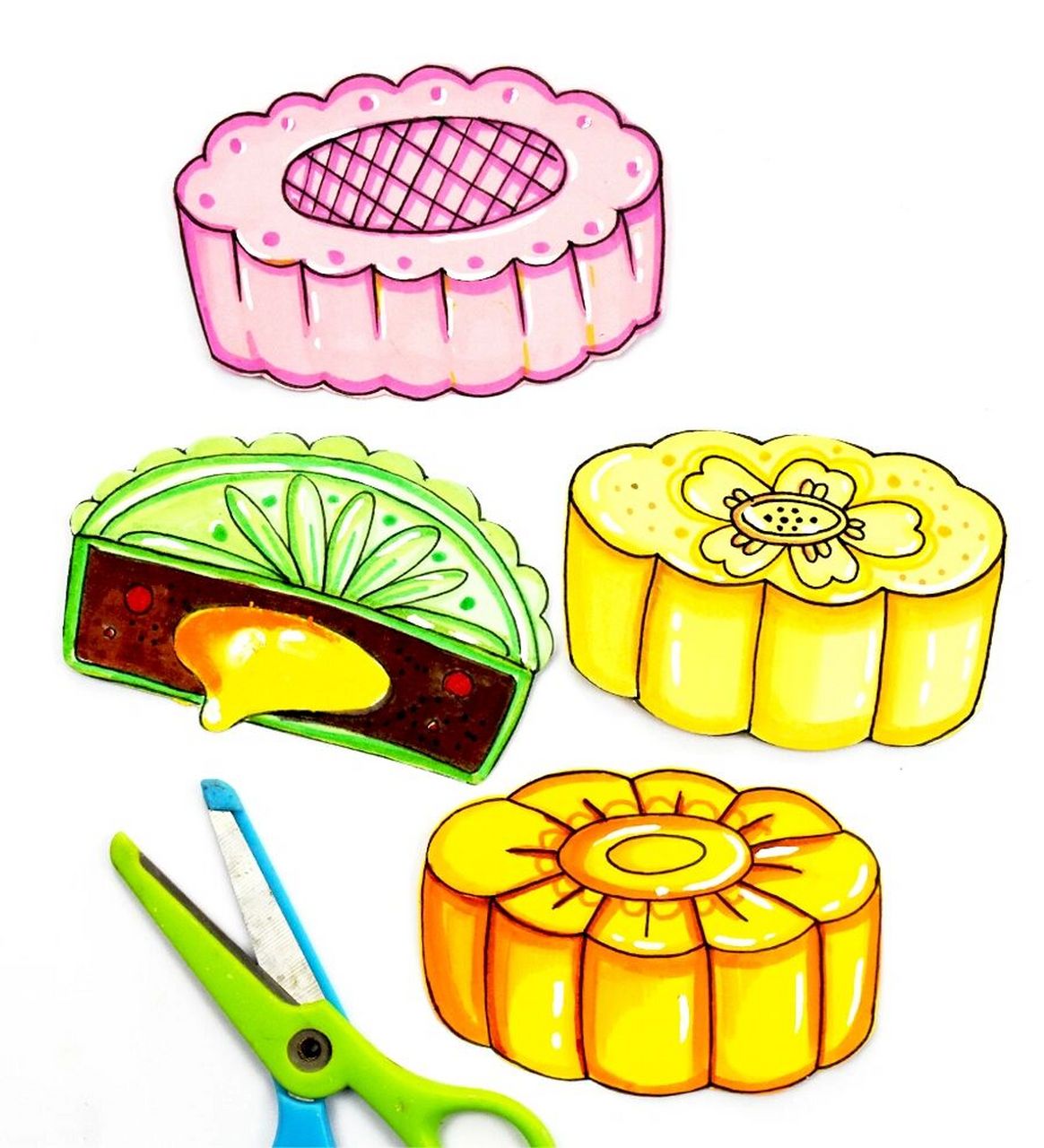 儿童画教程|分享一袋美味的月饼 【教学重难点】 99 ①通过故事