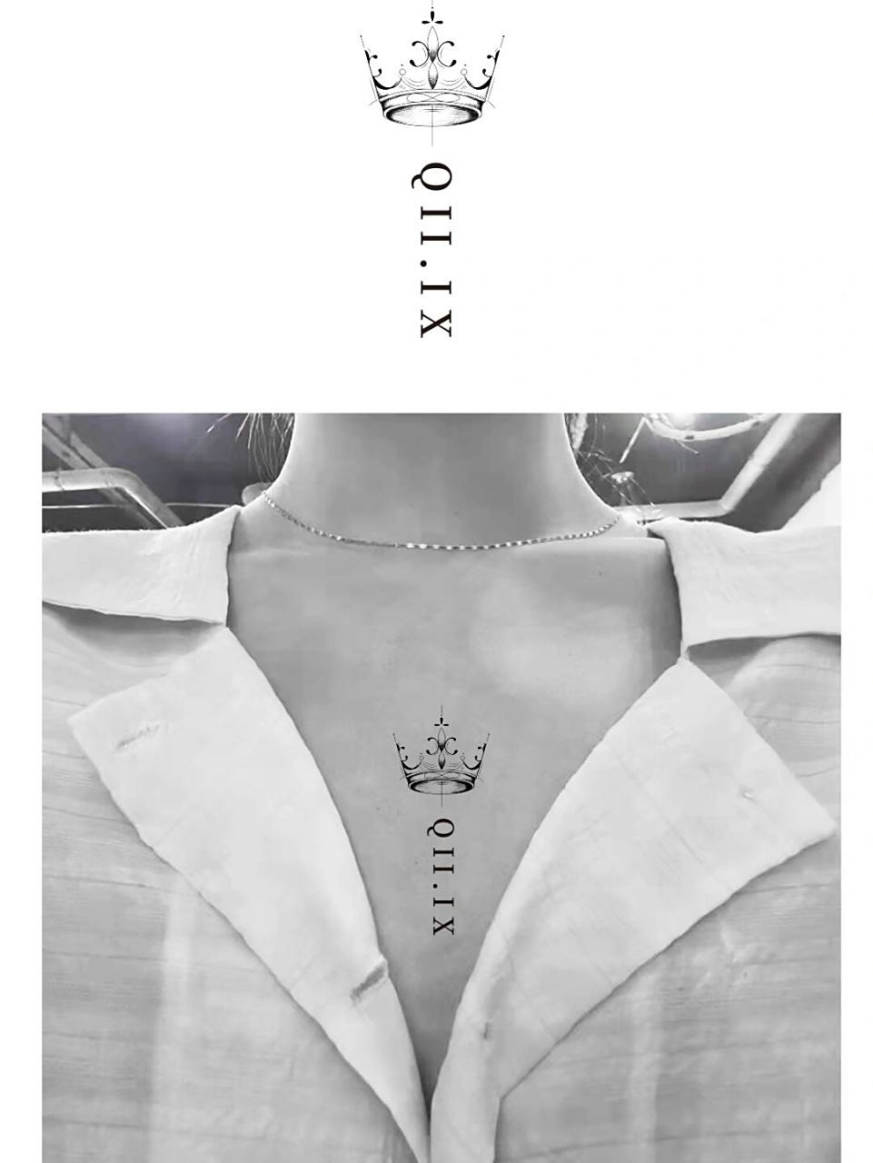 纹身图案 7415客稿,《皇冠》95 ,代表w的皇冠加上有特殊意义的q