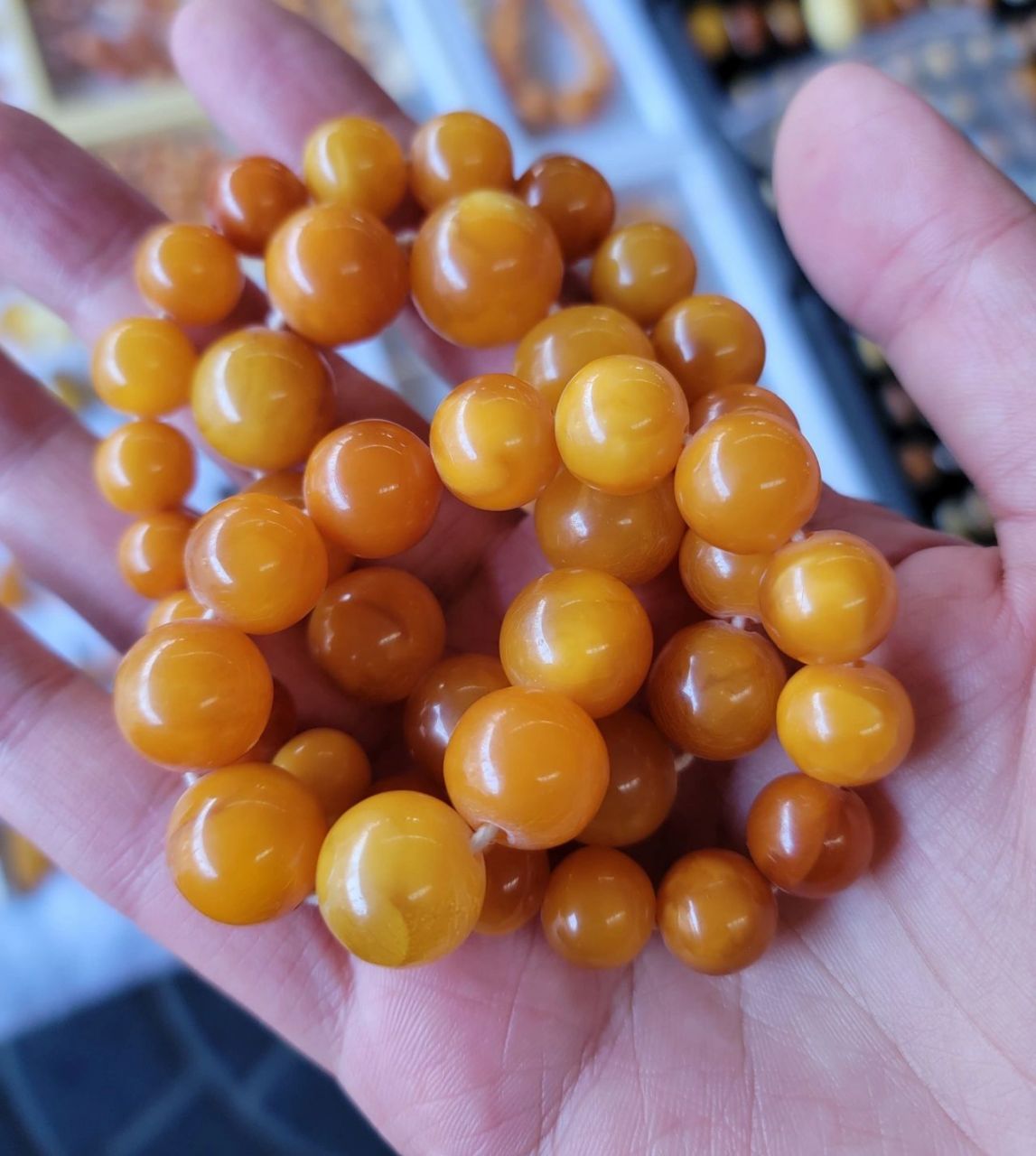 盘完前后的对比,老蜜蜡的魅力!