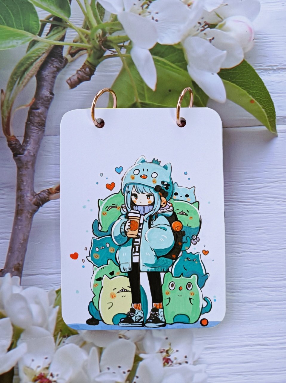 丙烯马克笔绘画-好多小可爱 丙烯马克笔绘画-好多小可爱74附过程图