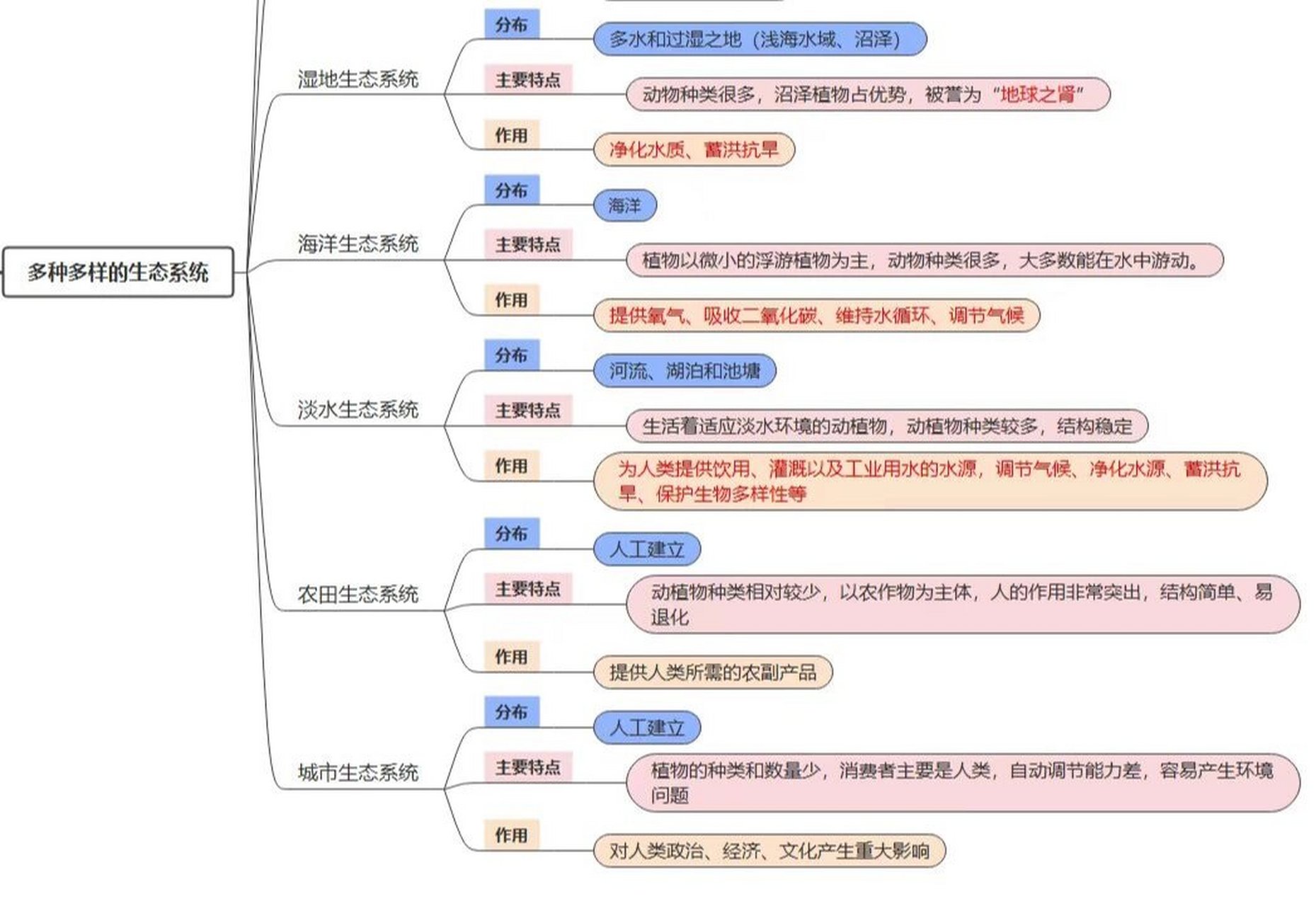 生物圈地理思维导图图片