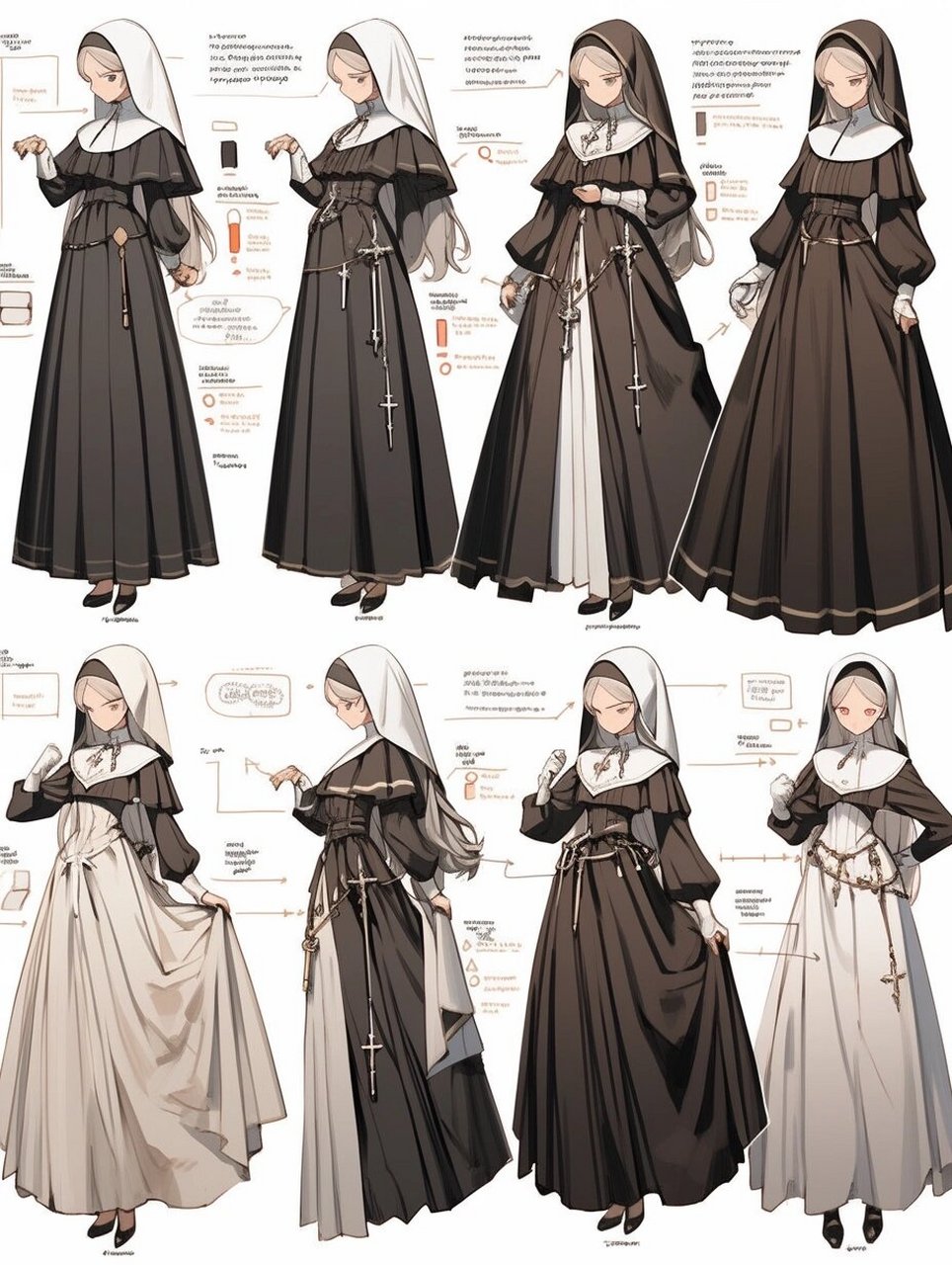 一些修女与教皇的服设参考 最近吹起的修女禁欲风