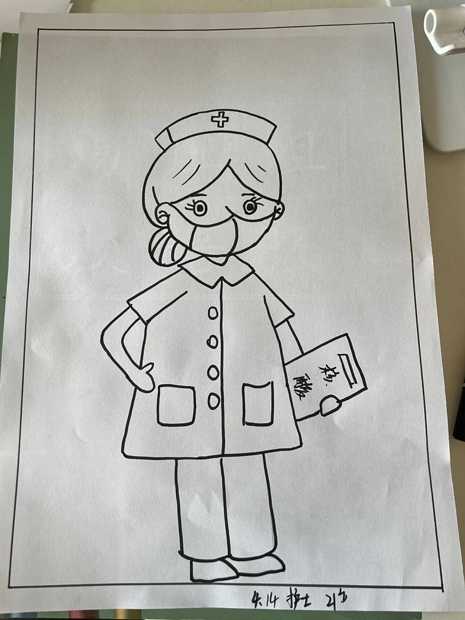 小护士简笔画