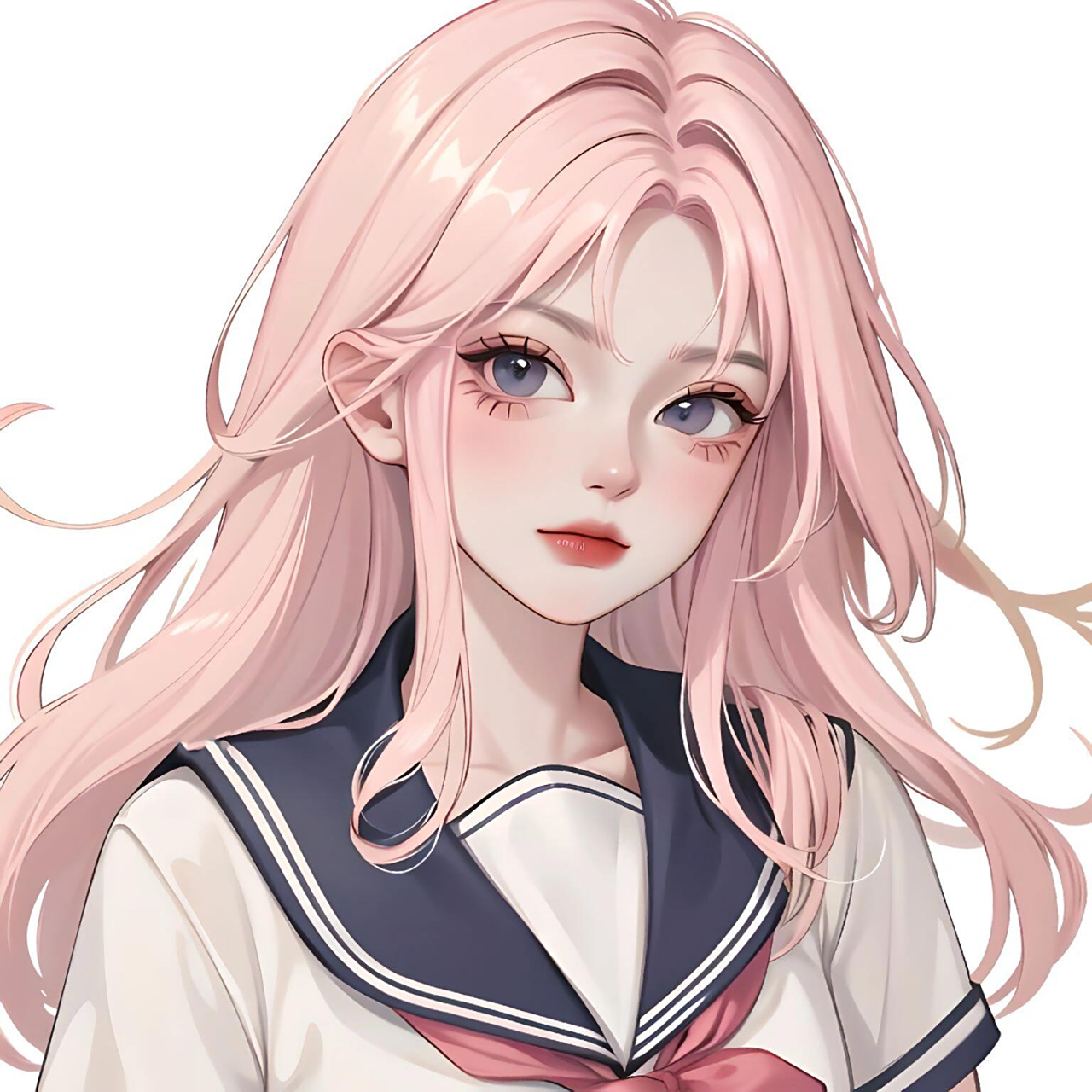 头像|小粉校服 粉毛毛 制服也看不腻