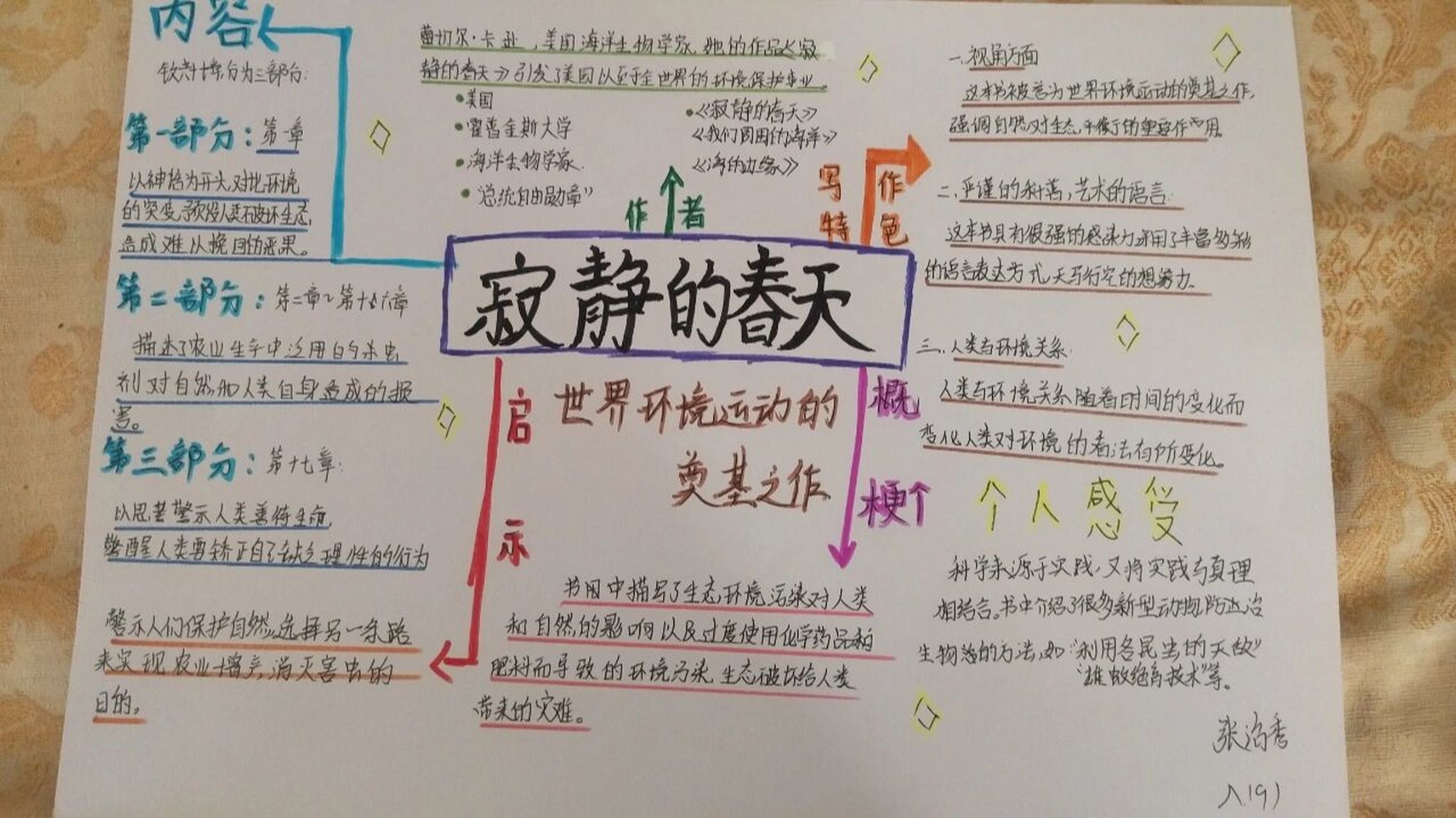 寂静的春天思维导图