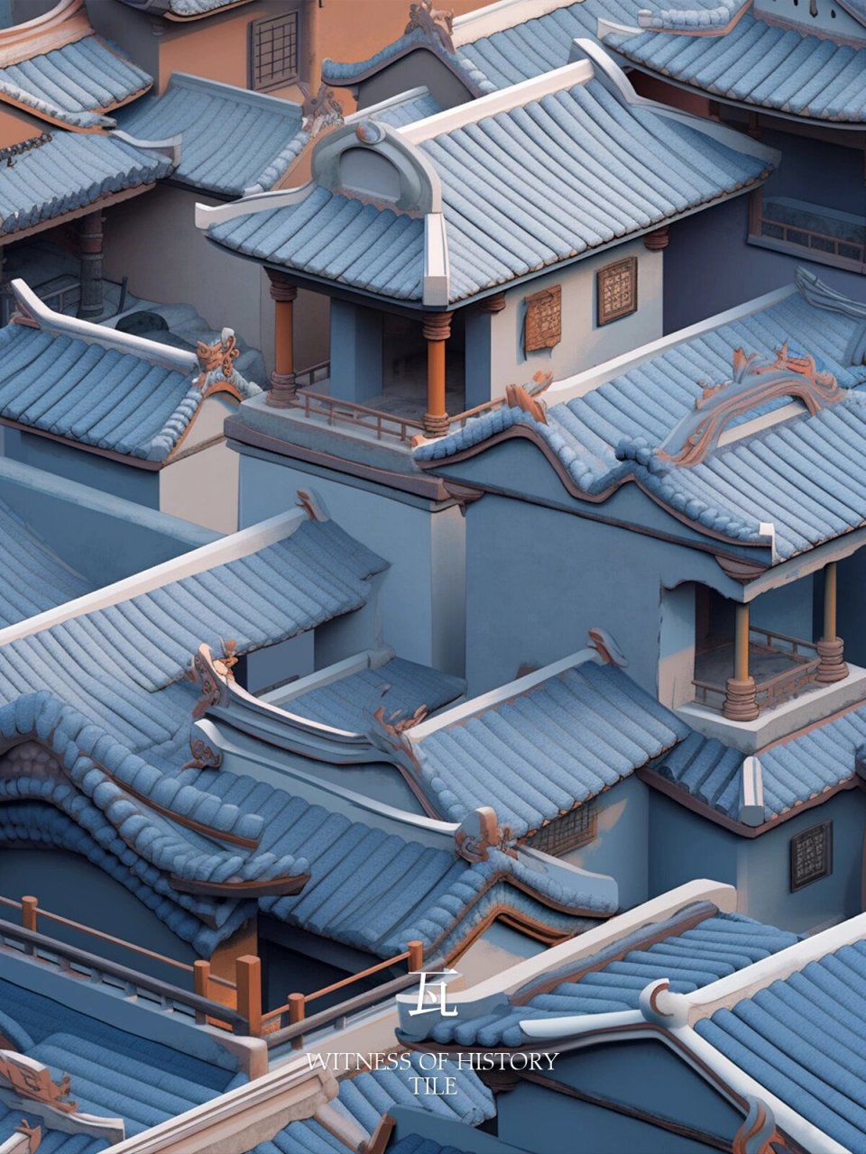 瓦的图片 瓦曾一度为装饰房屋🏠 中国的青砖绿瓦,是古老建筑的永恒