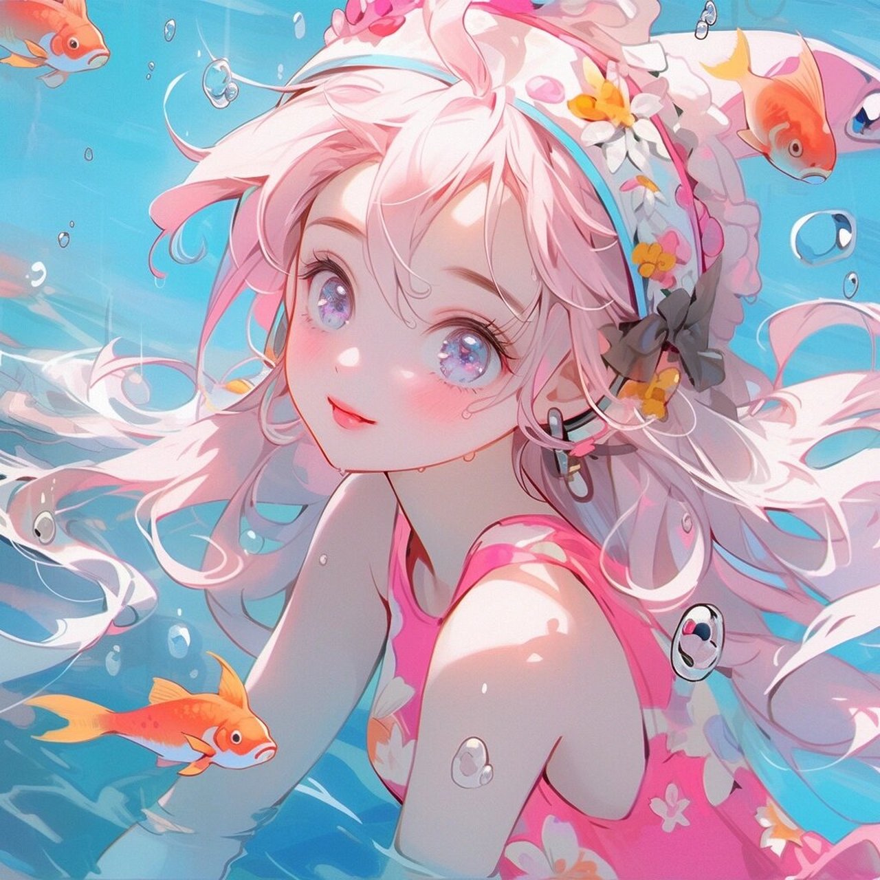 夏天来啦,泳池趴还会远吗 夏天的第一波动漫头像!